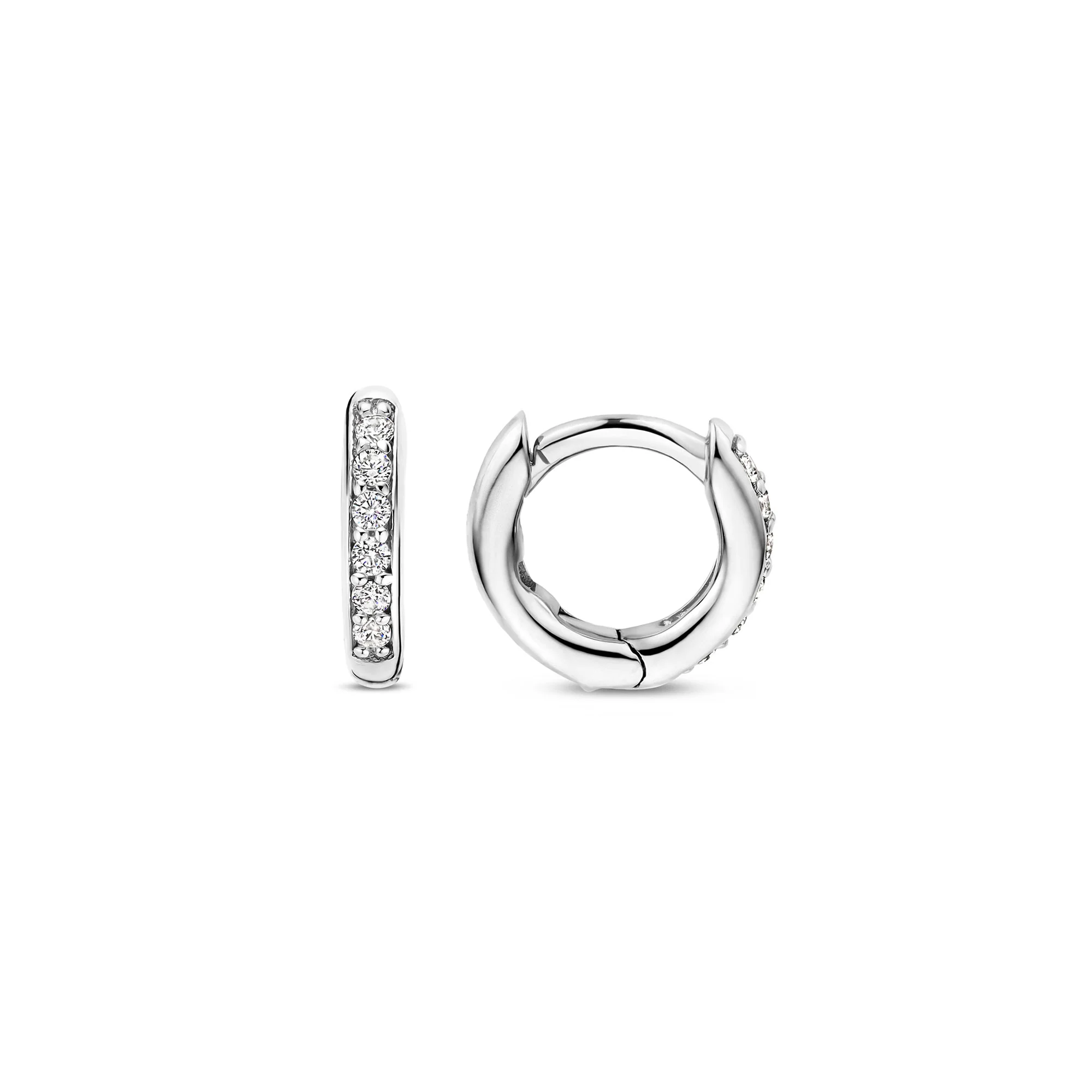 Ti Sento Cubic Zirconia Mini Hoop Earrings 7954ZI - Image 3