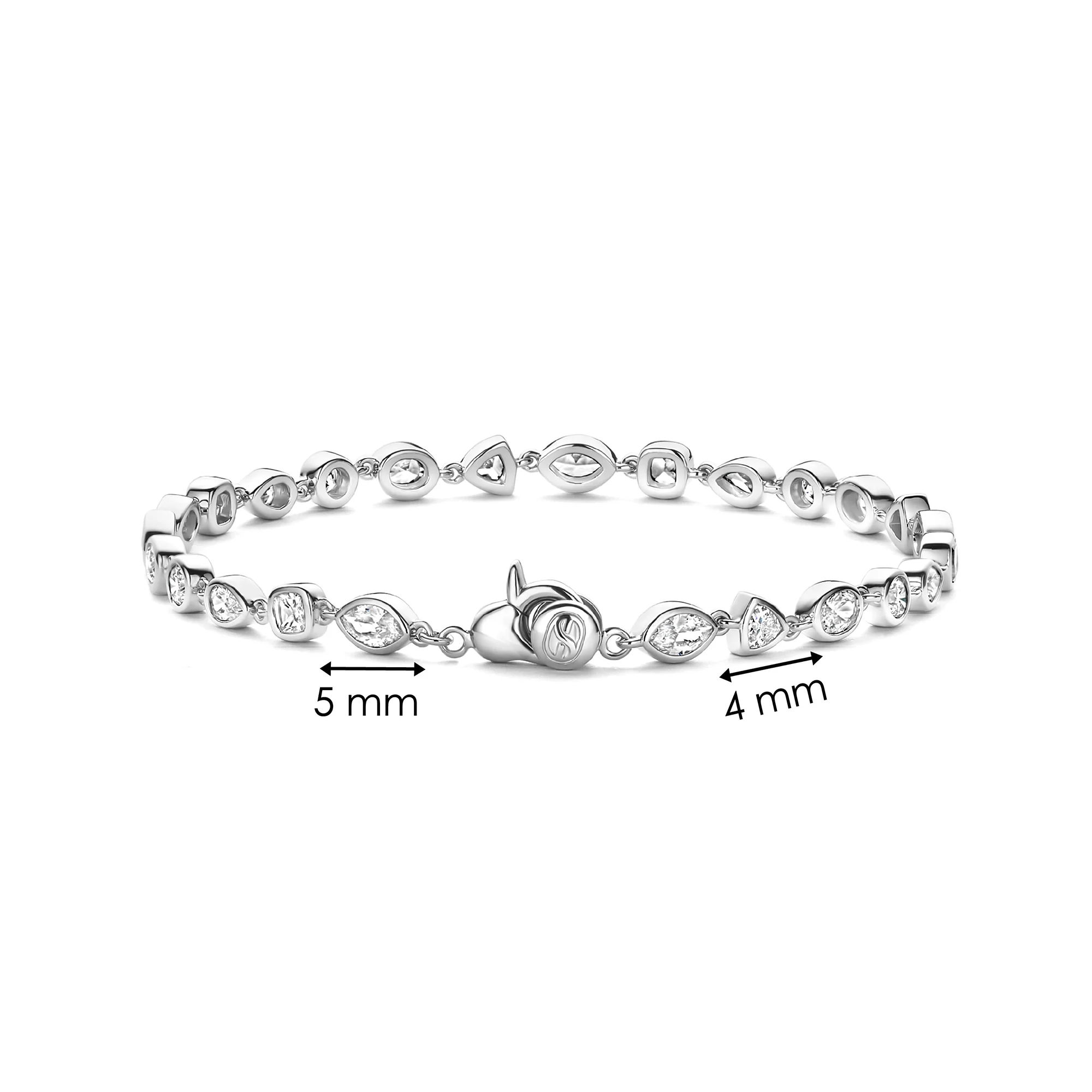 Ti Sento Cubic Zirconia Multi Shape Bracelet 23062ZI - Image 4