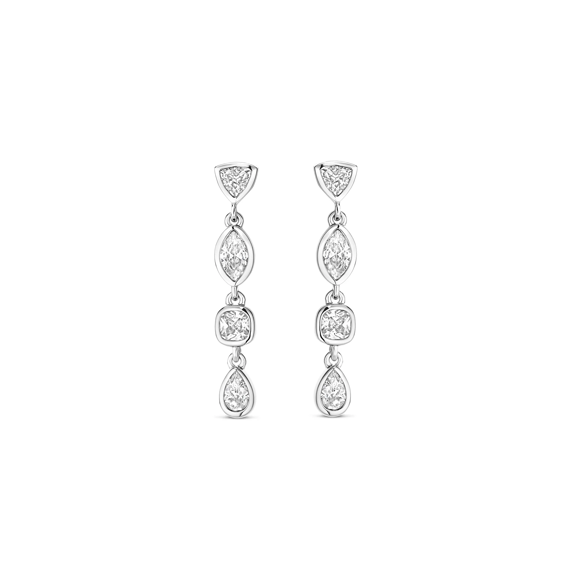 Ti Sento Cubic Zirconia Multi Shape Drop Earrings 78003ZI - Image 2