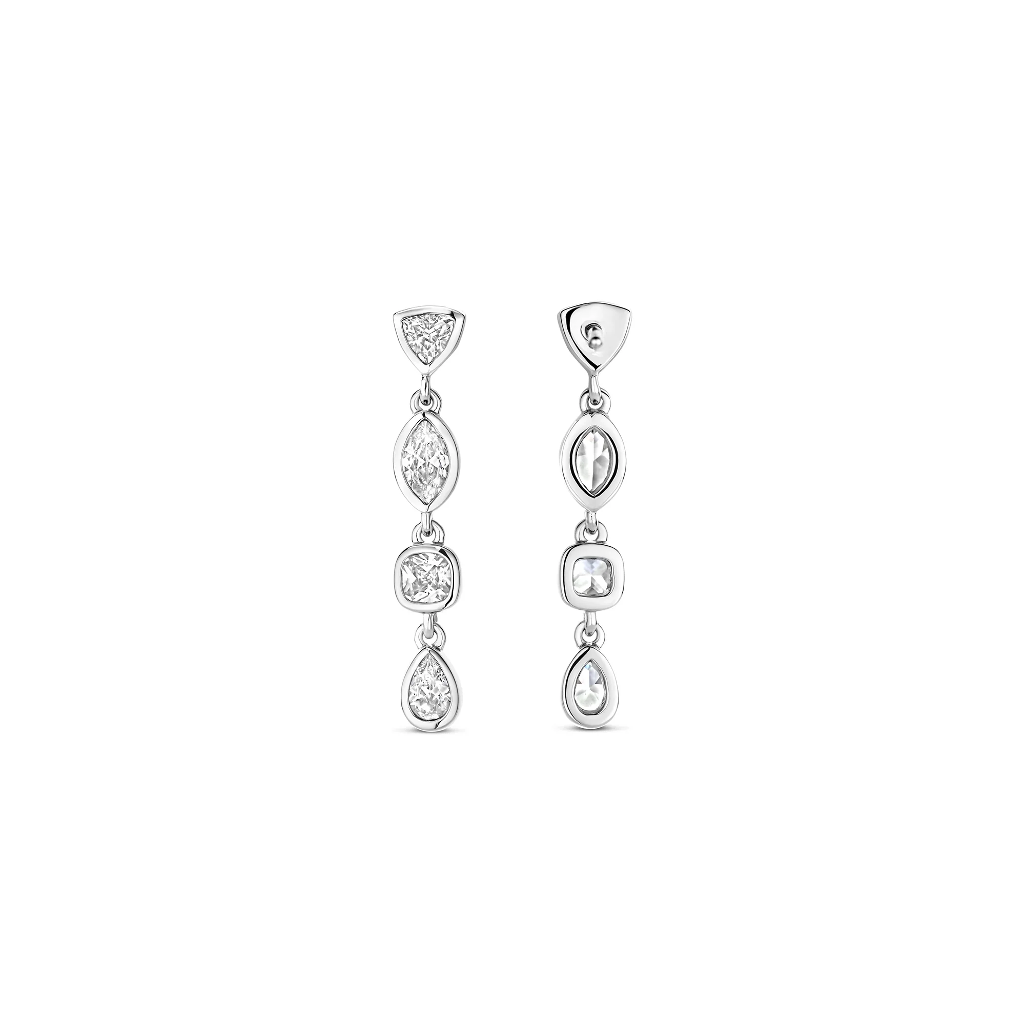 Ti Sento Cubic Zirconia Multi Shape Drop Earrings 78003ZI - Image 3