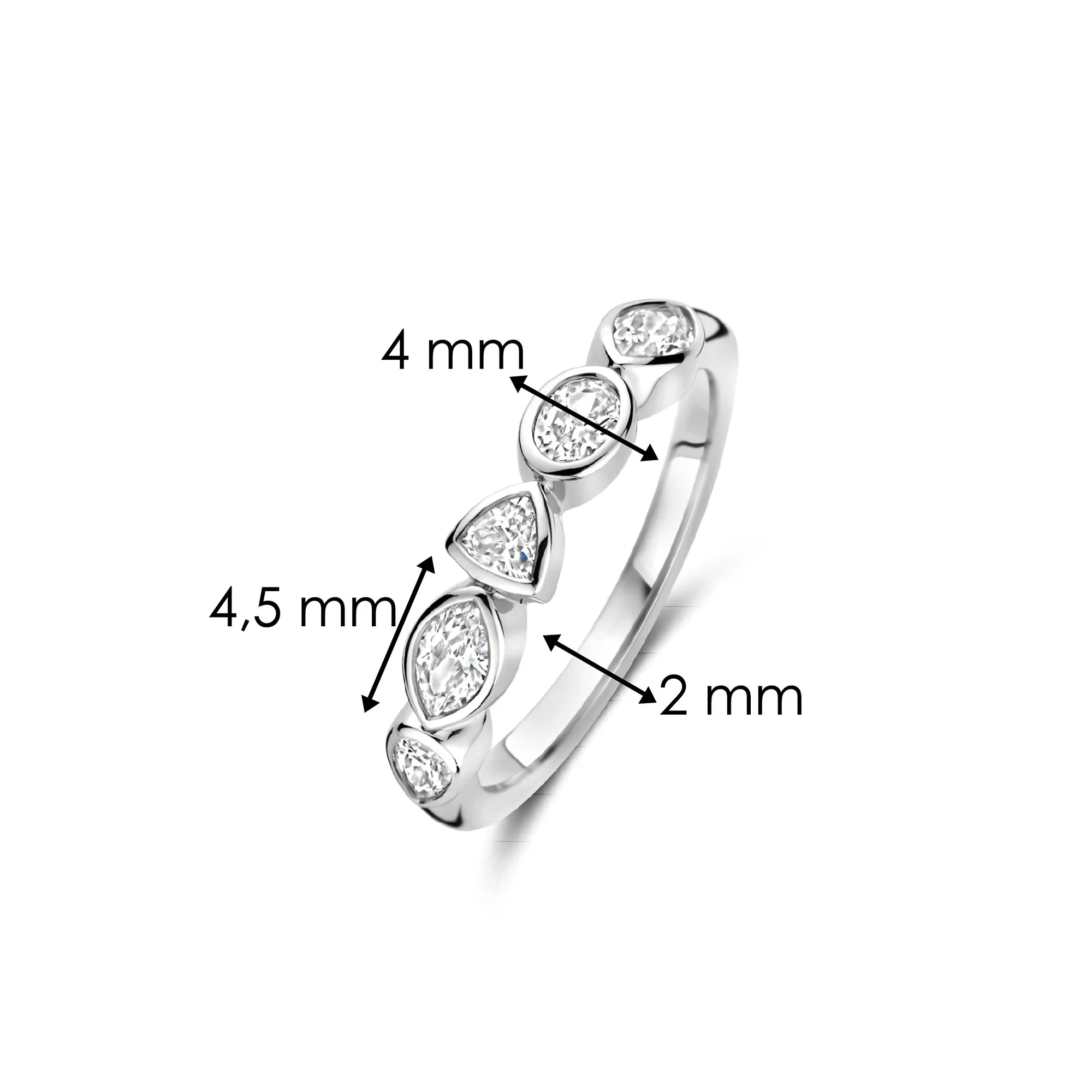 Ti Sento Cubic Zirconia Multi Shape Ring 12362ZI (54) - Image 4