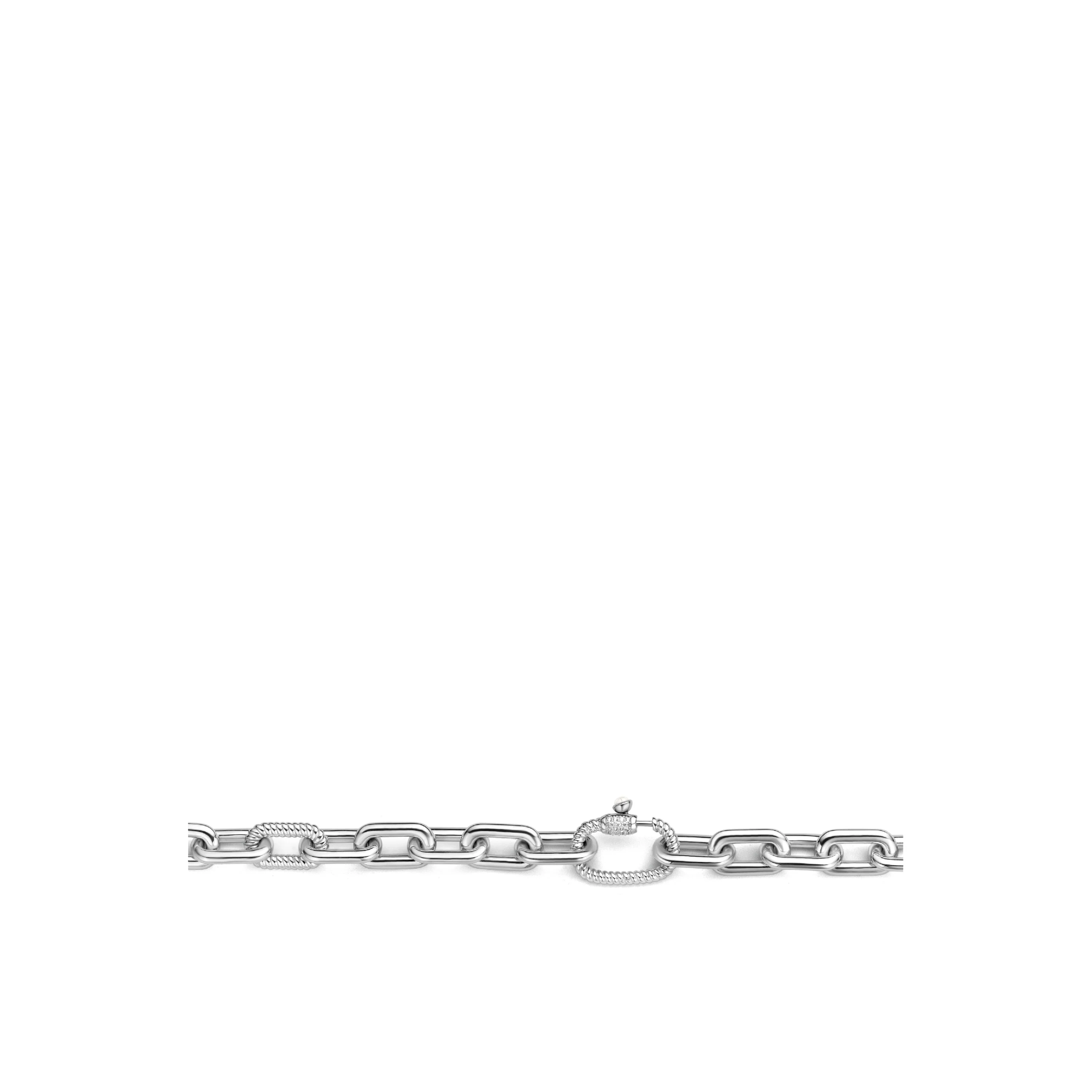 Ti Sento Cubic Zirconia Oval Linked Necklace 3957ZI - Image 4