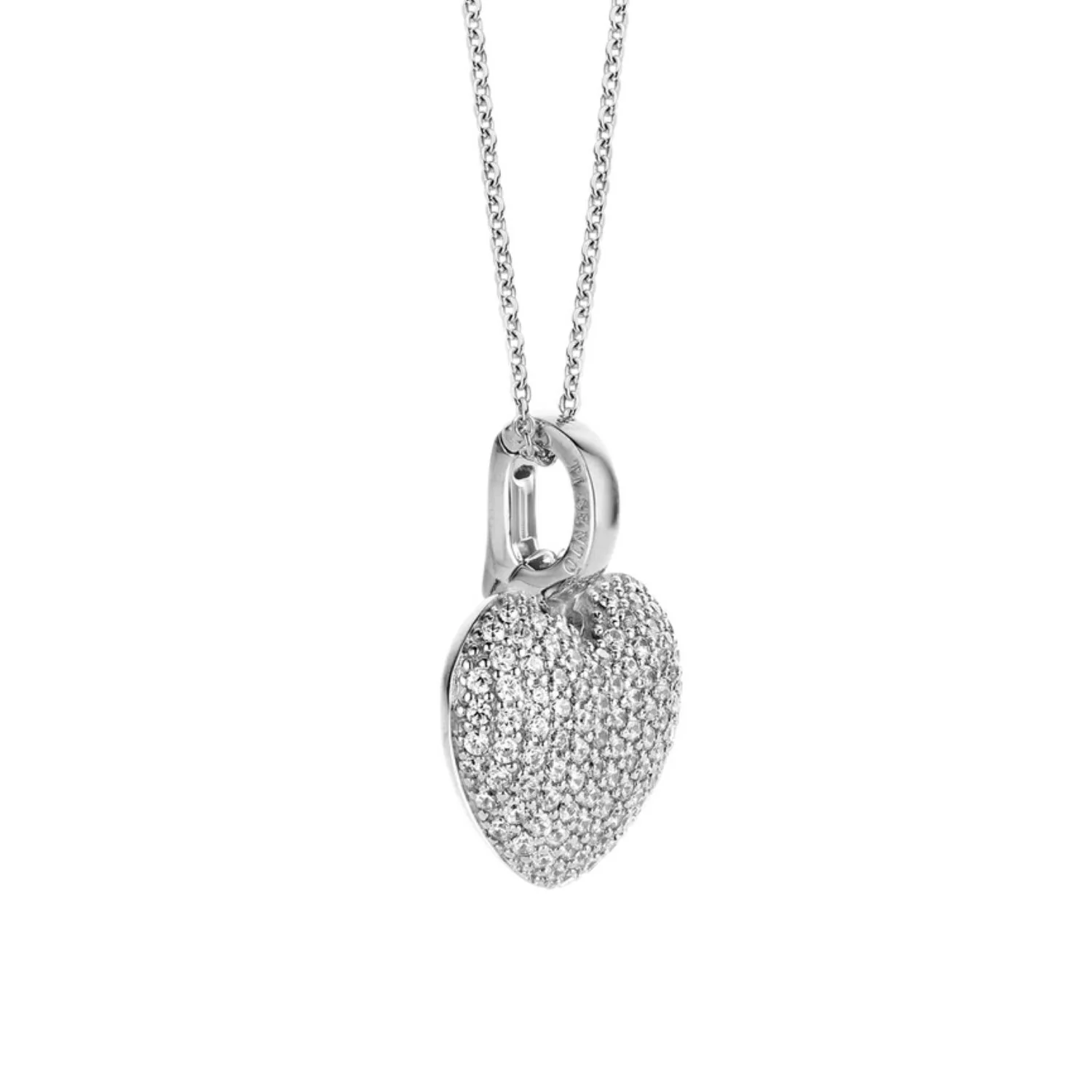 Ti Sento Cubic Zirconia Silver Heart Necklace 6745ZI - Image 2