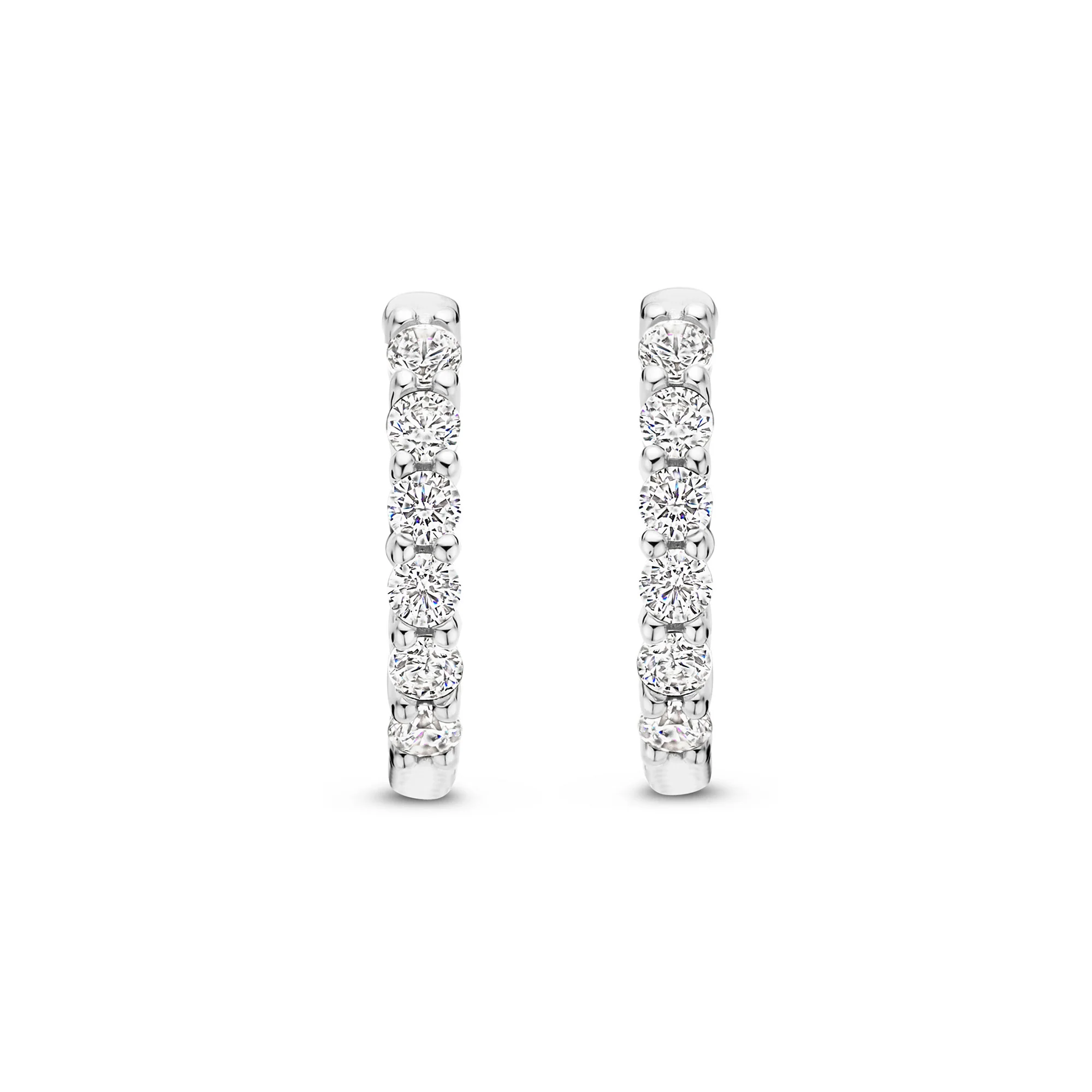 Ti Sento Cubic Zirconia Small 14mm Huggy Hoop Earrings 7957ZI - Image 2
