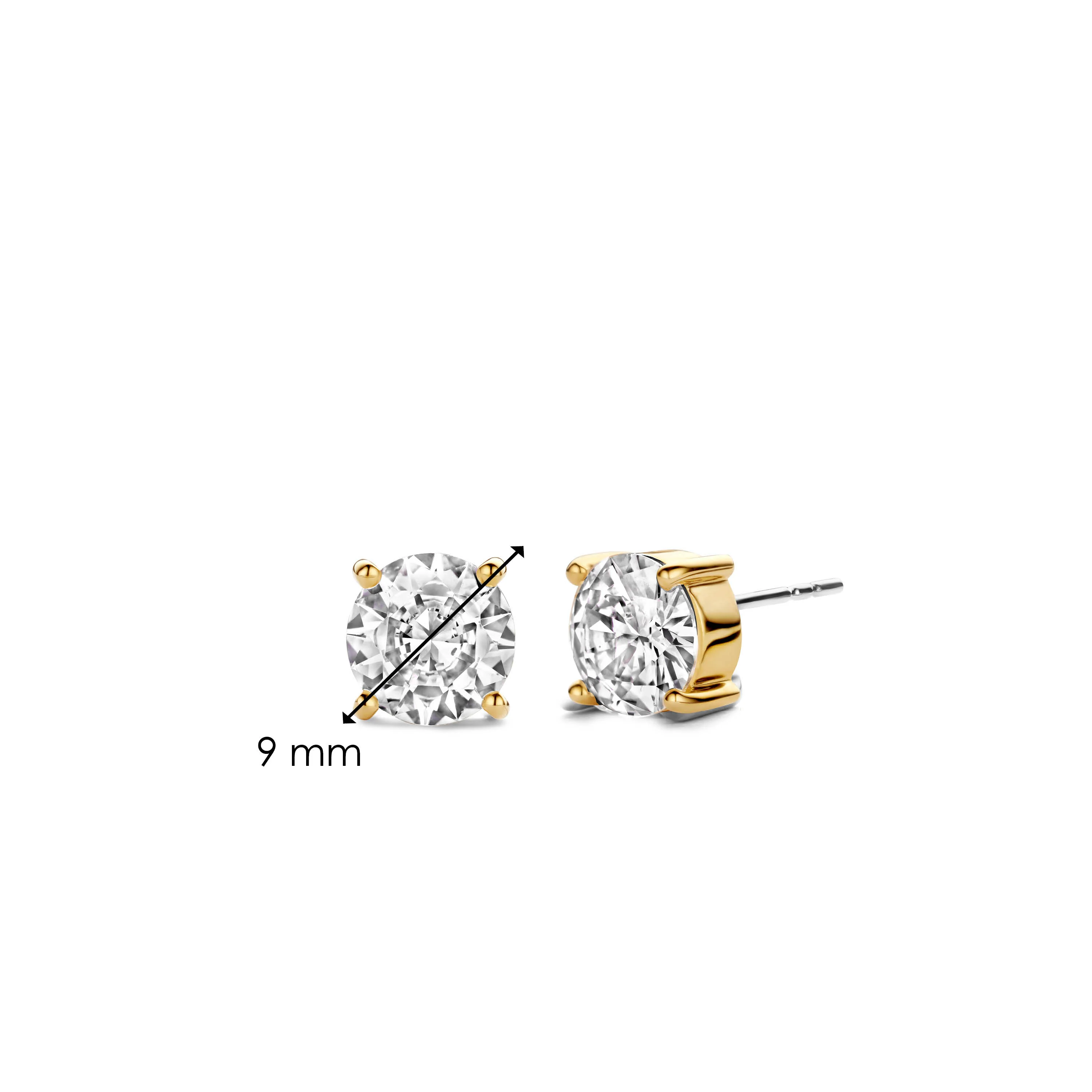 Ti Sento Cubic Zirconia Solitaire Stud Earrings 7321ZY - Image 2