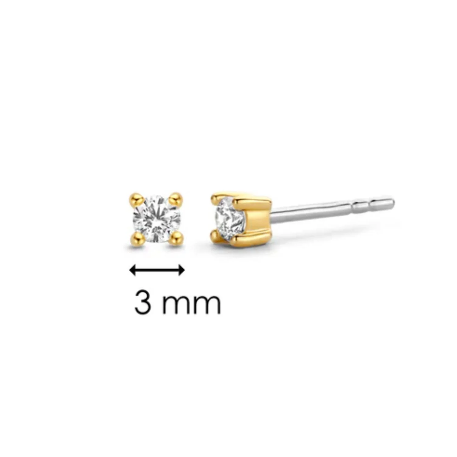 Ti Sento Cubic Zirconia Stud Earrings 7835ZY - Image 3