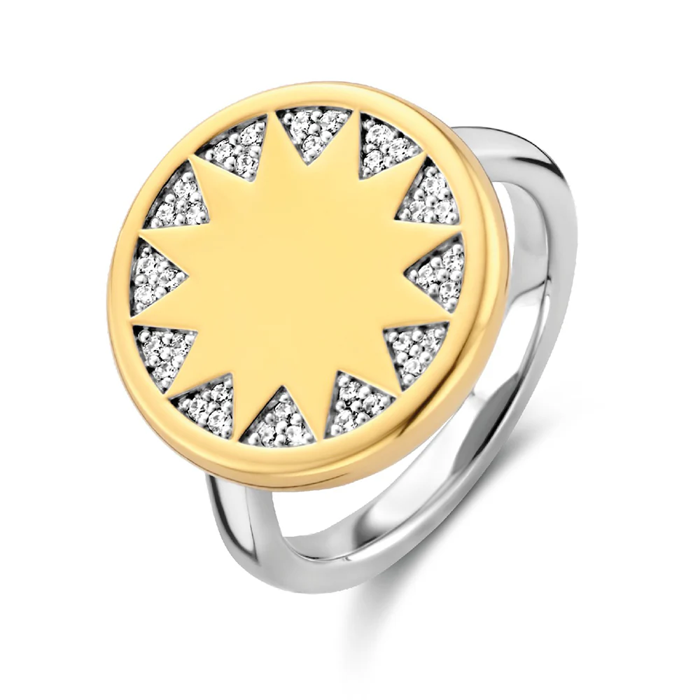 Ti Sento Cubic Zirconia Sun Disc Ring 12215ZY (56)