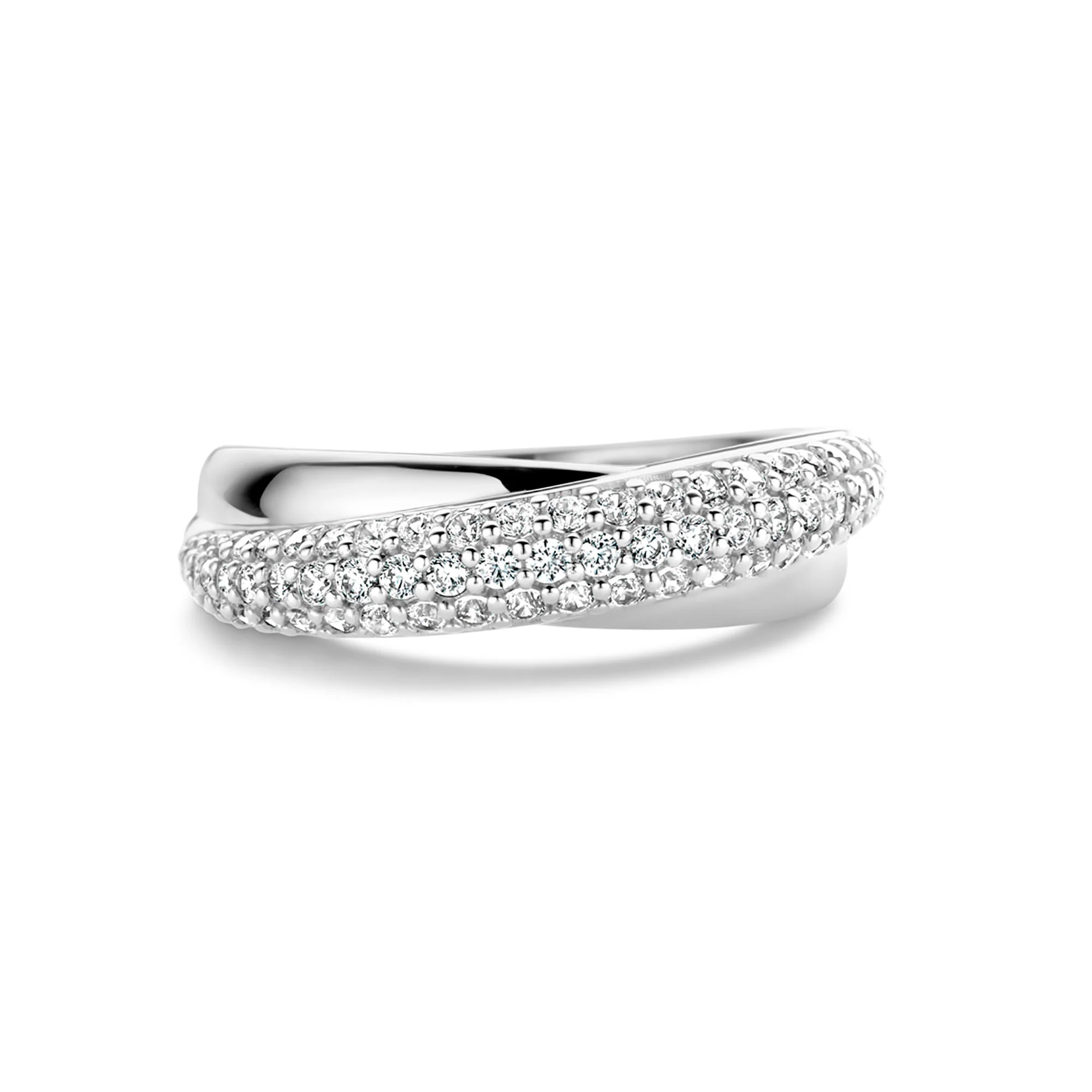 Ti Sento Cubic Zirconia Two Strand Ring 12281Z (56) - Image 3
