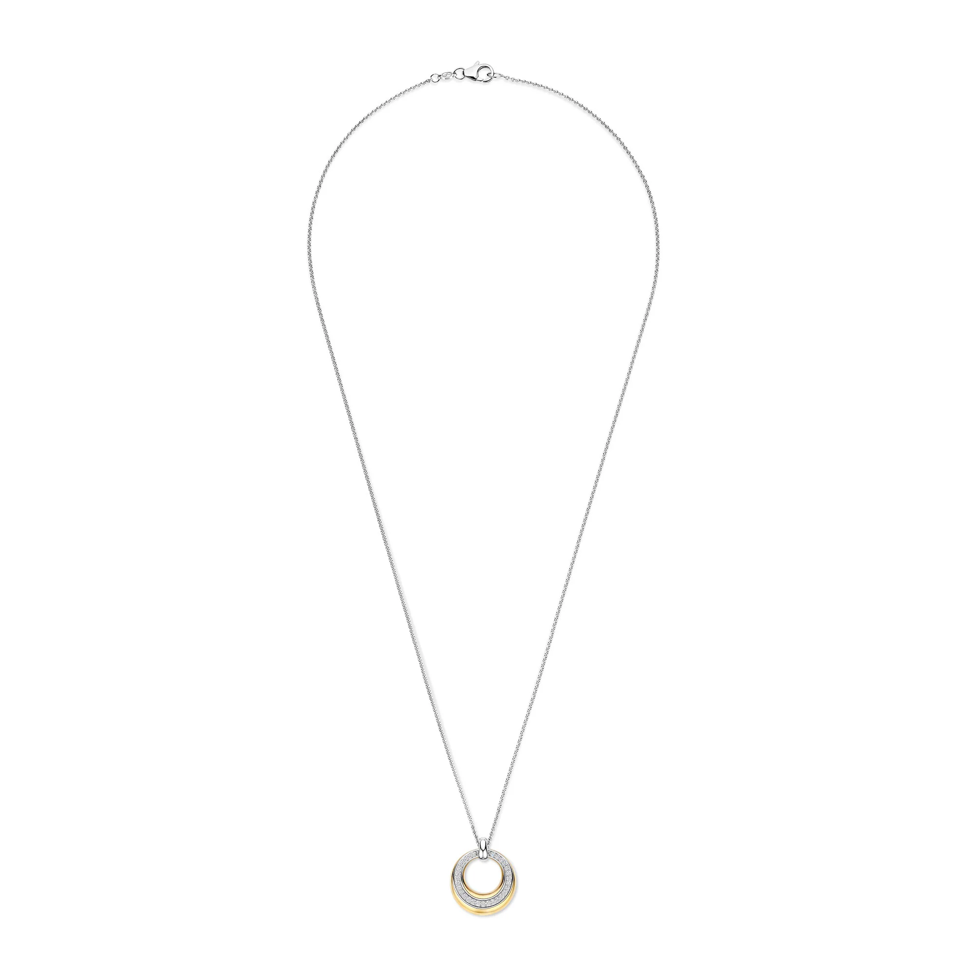 Ti Sento Cubic Zirconia Yellow Gold Plated Circular Pendant 34119ZY - Image 3