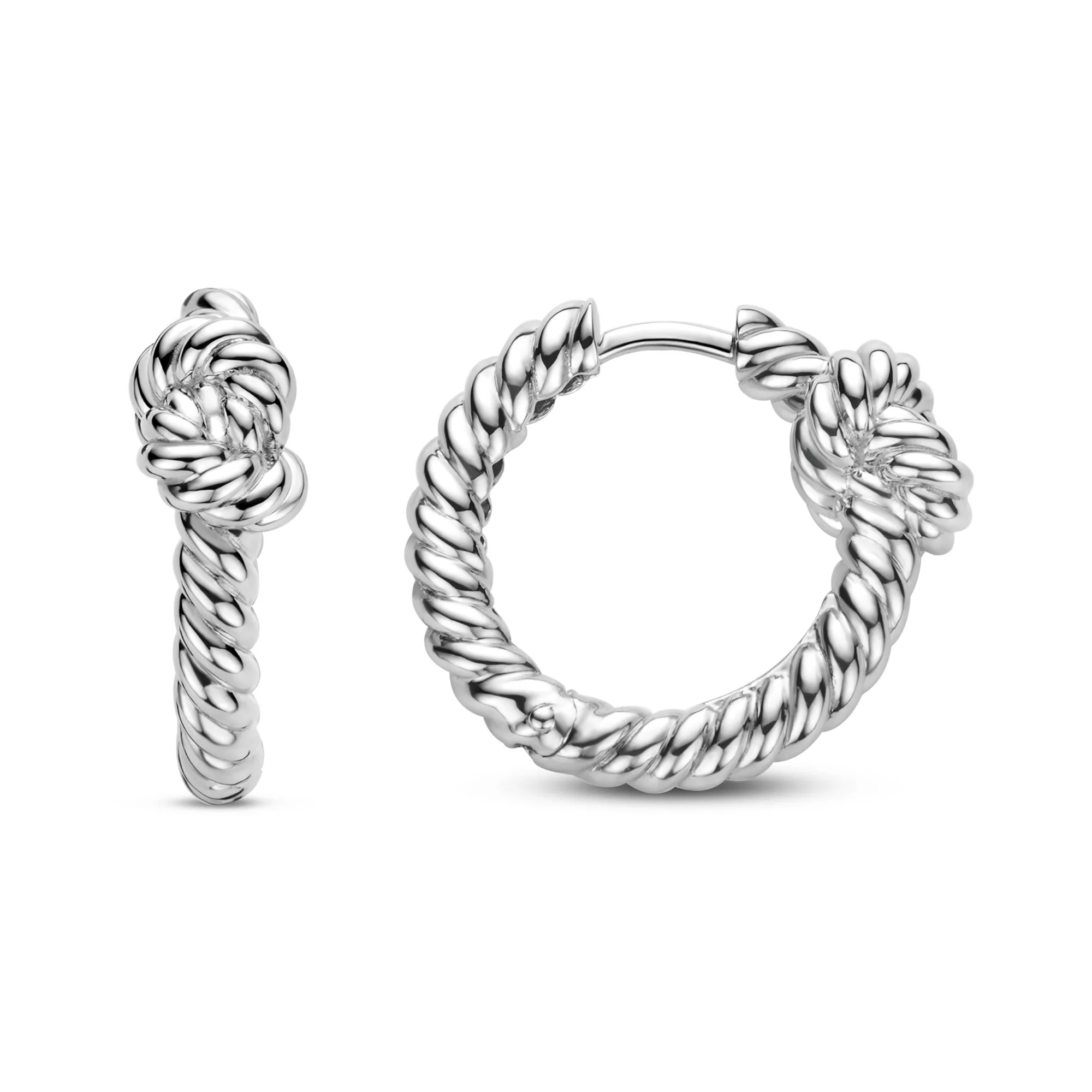 Ti Sento Rope Knot Hoop Earrings 7897ST - Image 3