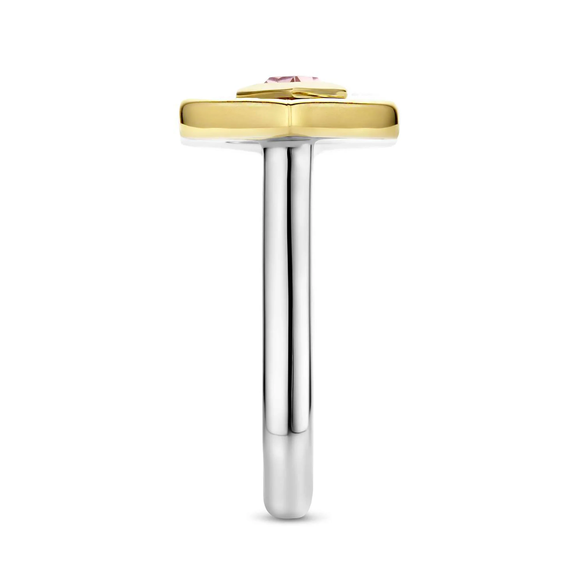 Ti Sento Nude And Mother Of Pearl White Hexagonal Ring 12309MW (56) - Image 2