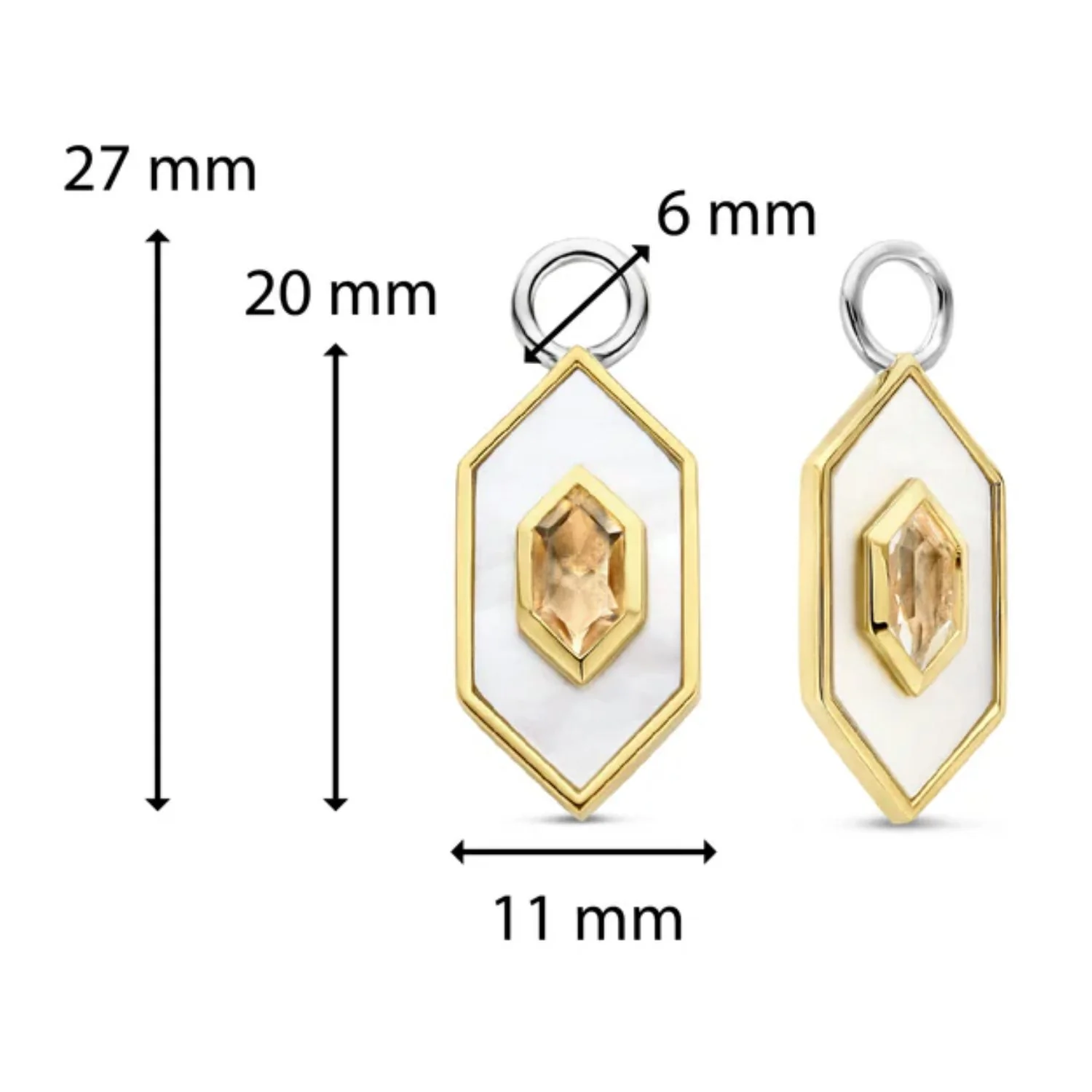 Ti Sento Nude Geometric Ear Charms 9271MW - Image 5