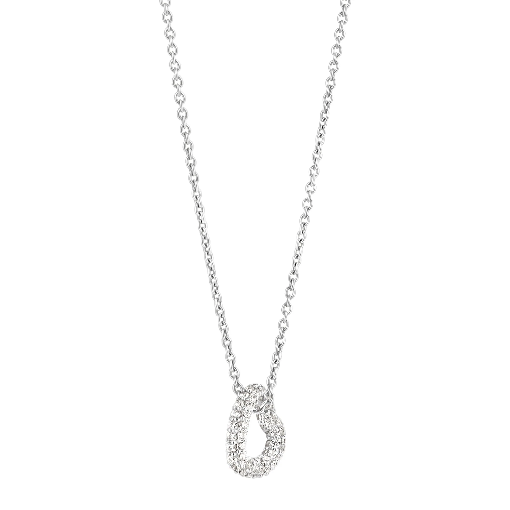Ti Sento Pavé Cubic Zirconia Heart Necklace 34022ZI - Image 2