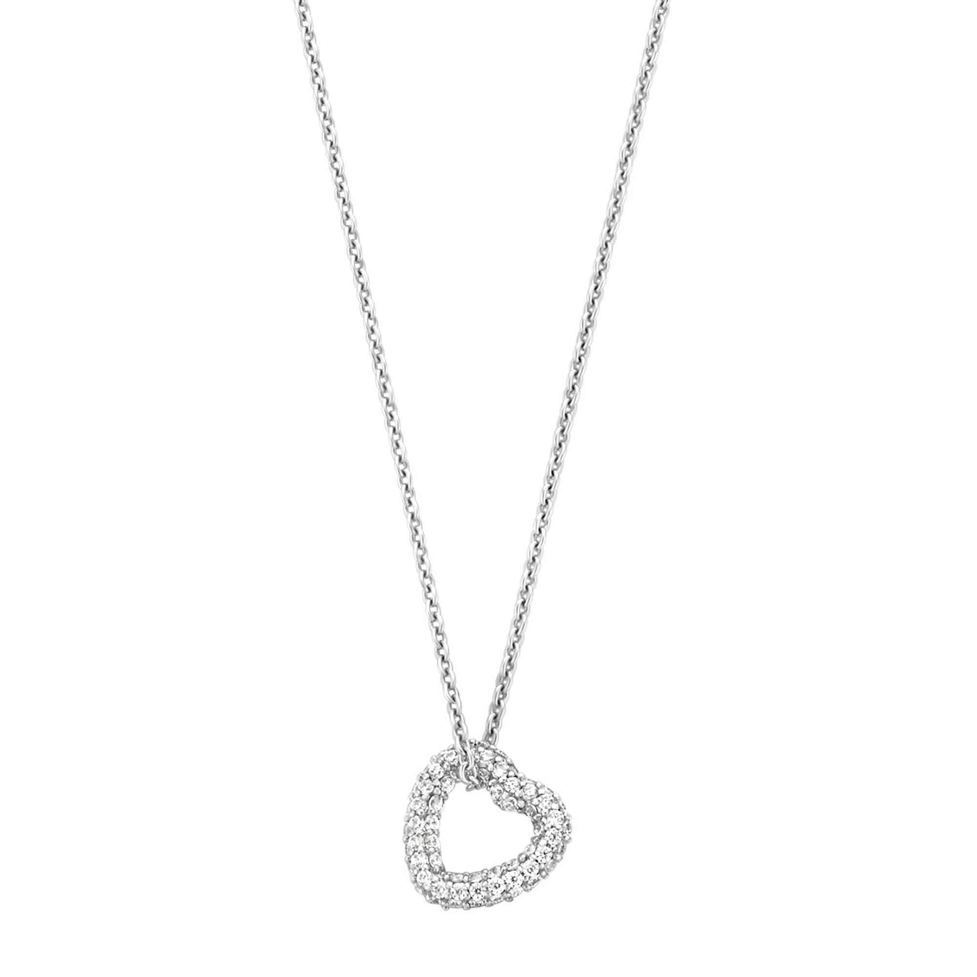 Ti Sento Pavé Cubic Zirconia Heart Necklace 34022ZI - Image 3