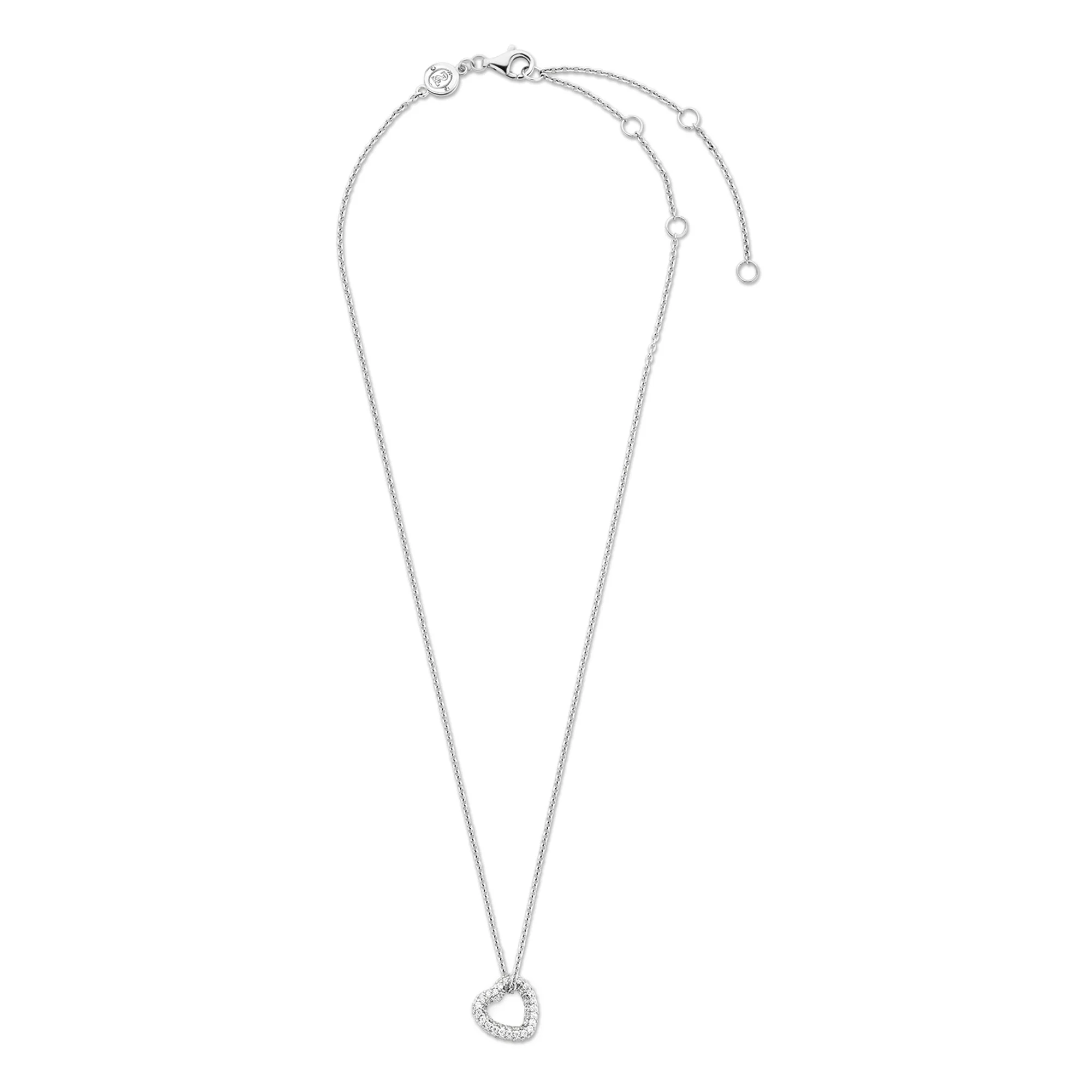 Ti Sento Pavé Cubic Zirconia Heart Necklace 34022ZI - Image 4