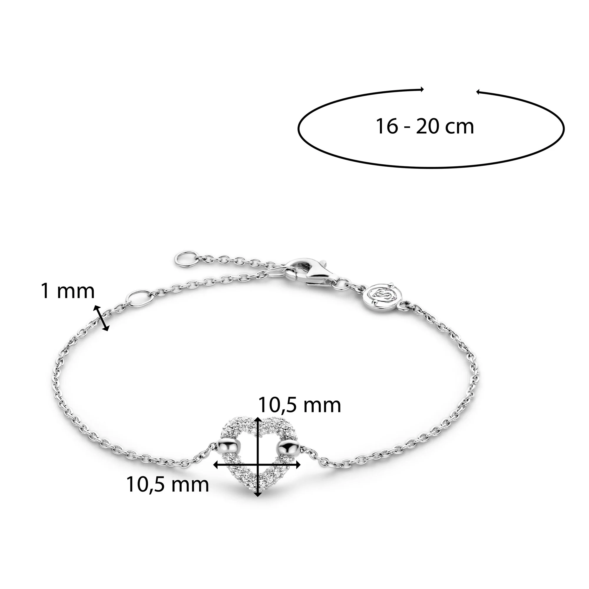 Ti Sento Pavé Cubic Zirconia Open Heart Bracelet 23017ZI - Image 4