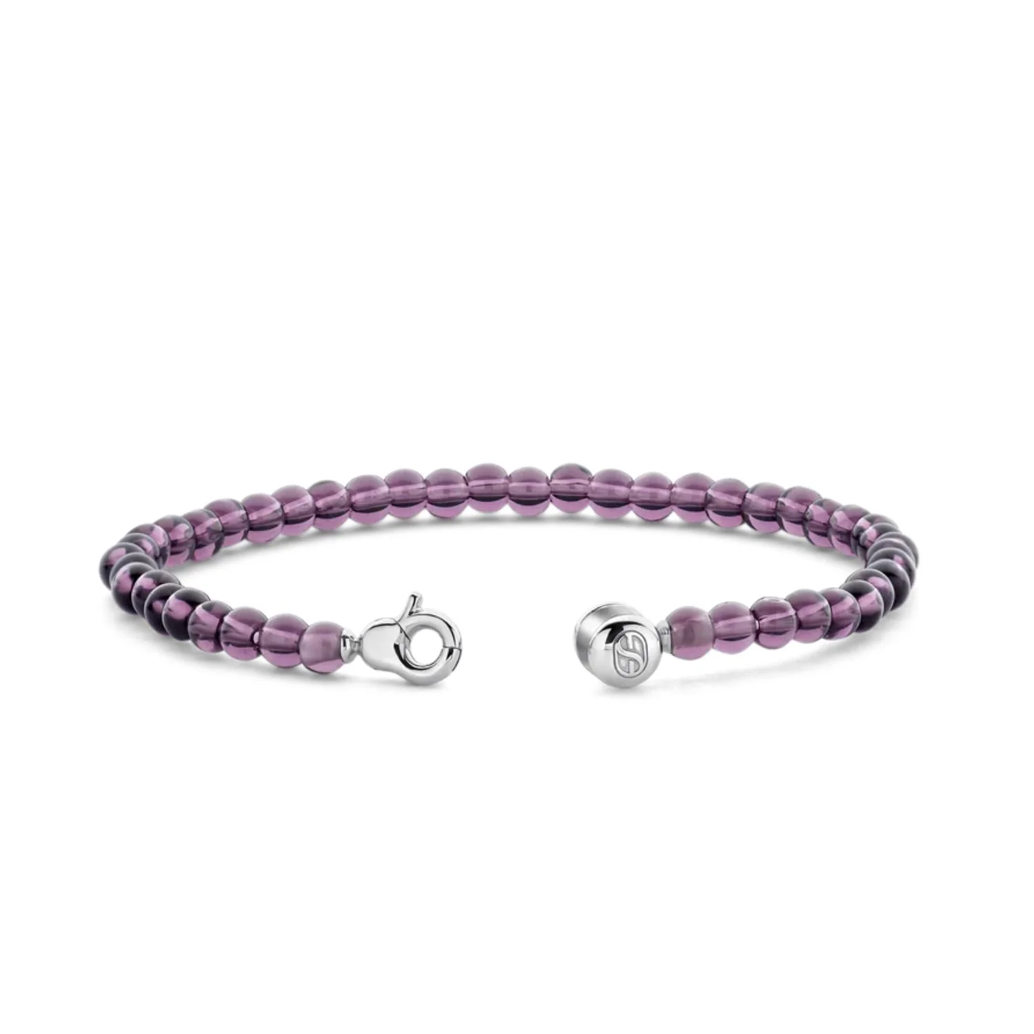 Ti Sento Purple Bead Silver Bracelet 2908PU - Image 2