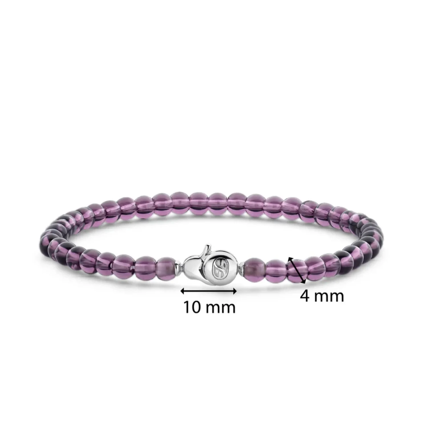 Ti Sento Purple Bead Silver Bracelet 2908PU - Image 5