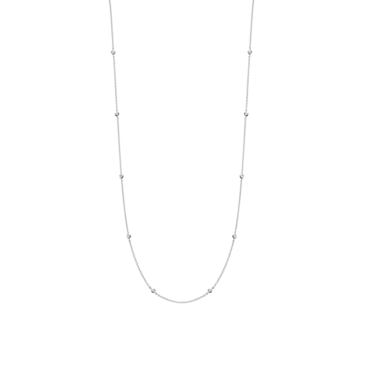 Ti Sento Cubic Zirconia Station Necklace 3978ZI