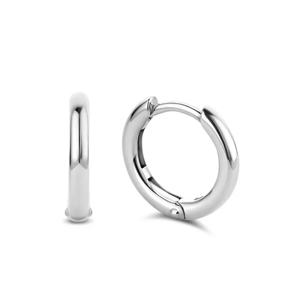 Ti Sento Silver Plain Huggy Earrings 7812SI