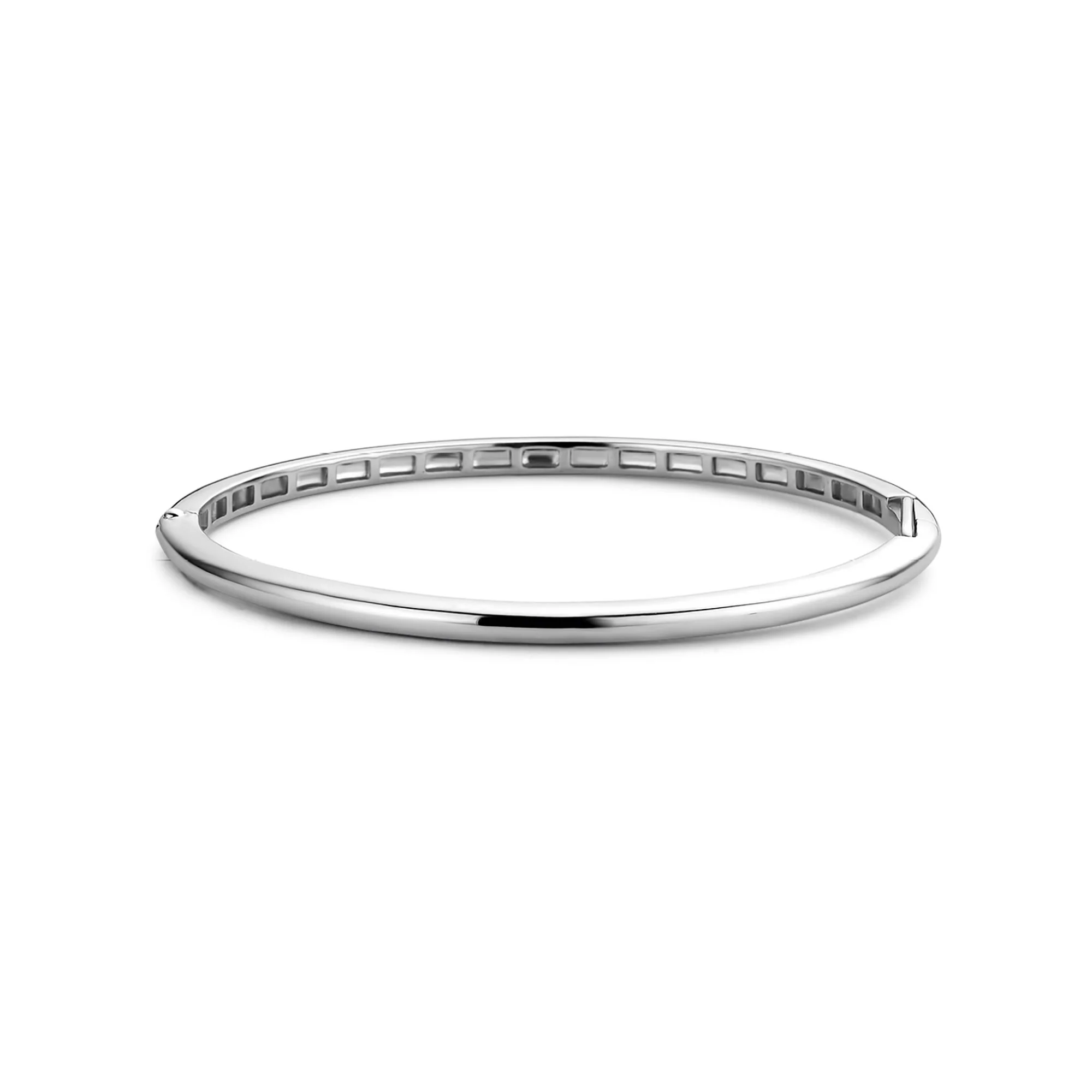 Ti Sento Small Slim Silver Oval Bangle 2889SI/S - Image 3