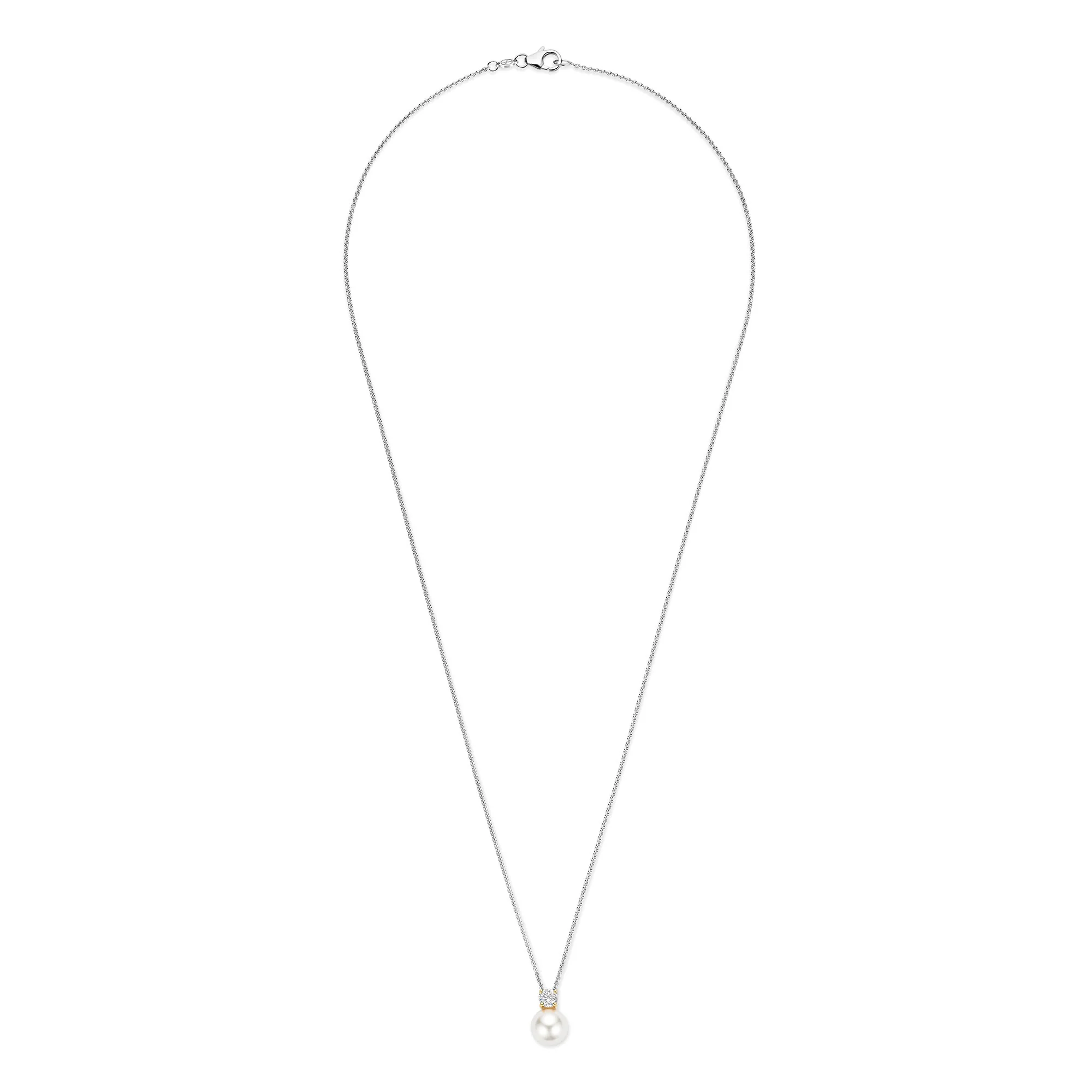 Ti Sento Synthetic Pearl and Cubic Zirconia Necklace 34125YP - Image 3
