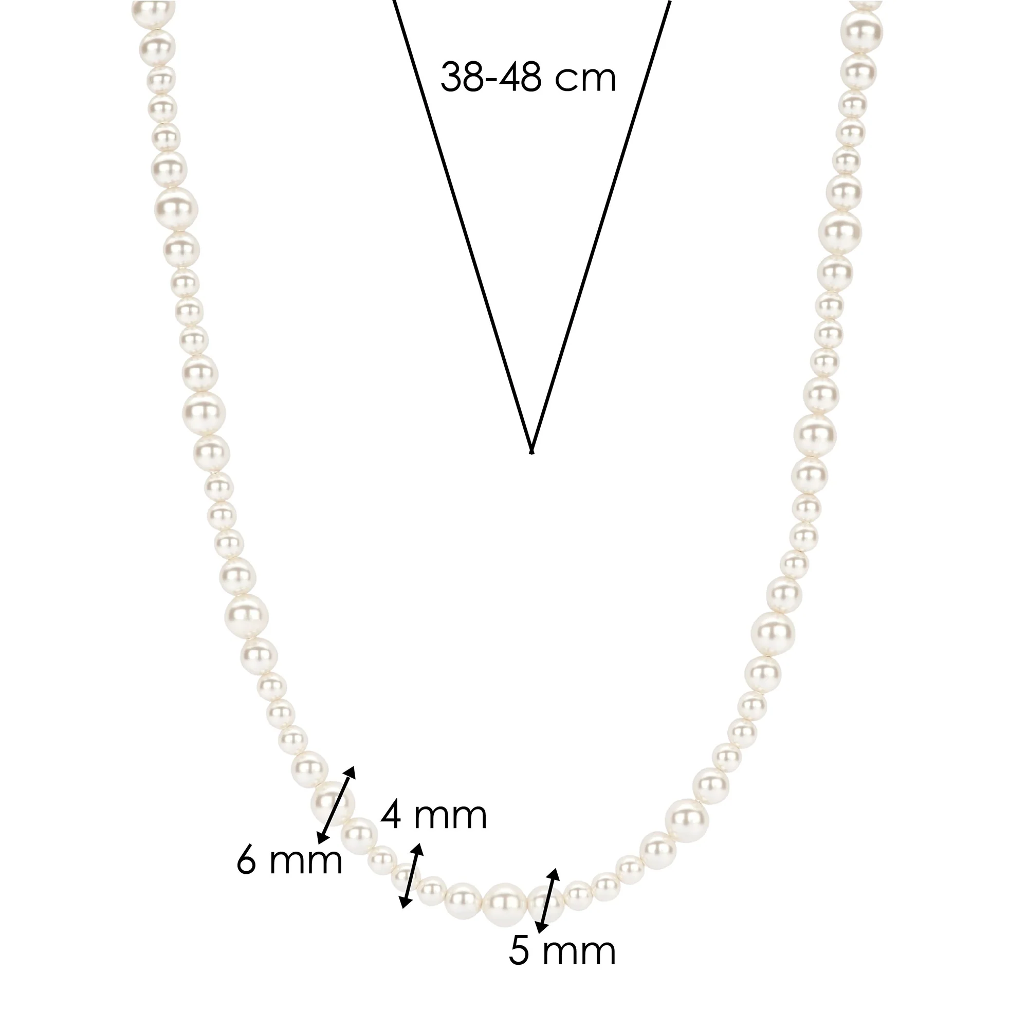 Ti Sento Synthetic Pearl Necklace 34094PW - Image 4