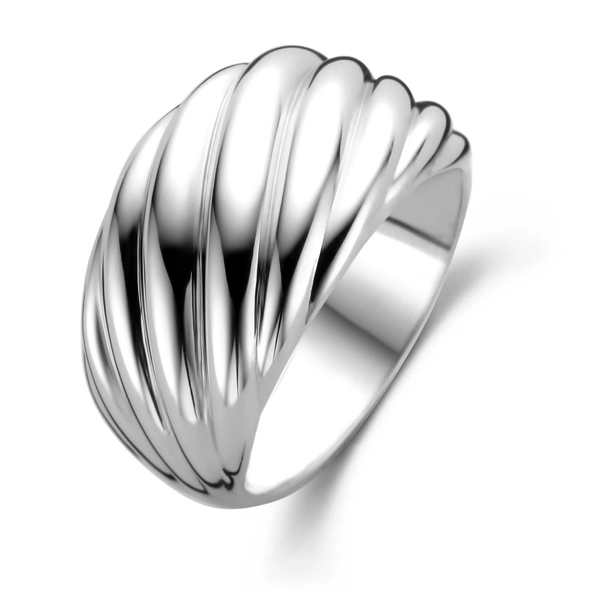 Ti Sento Silver Twisted Ring 12238SI (56)