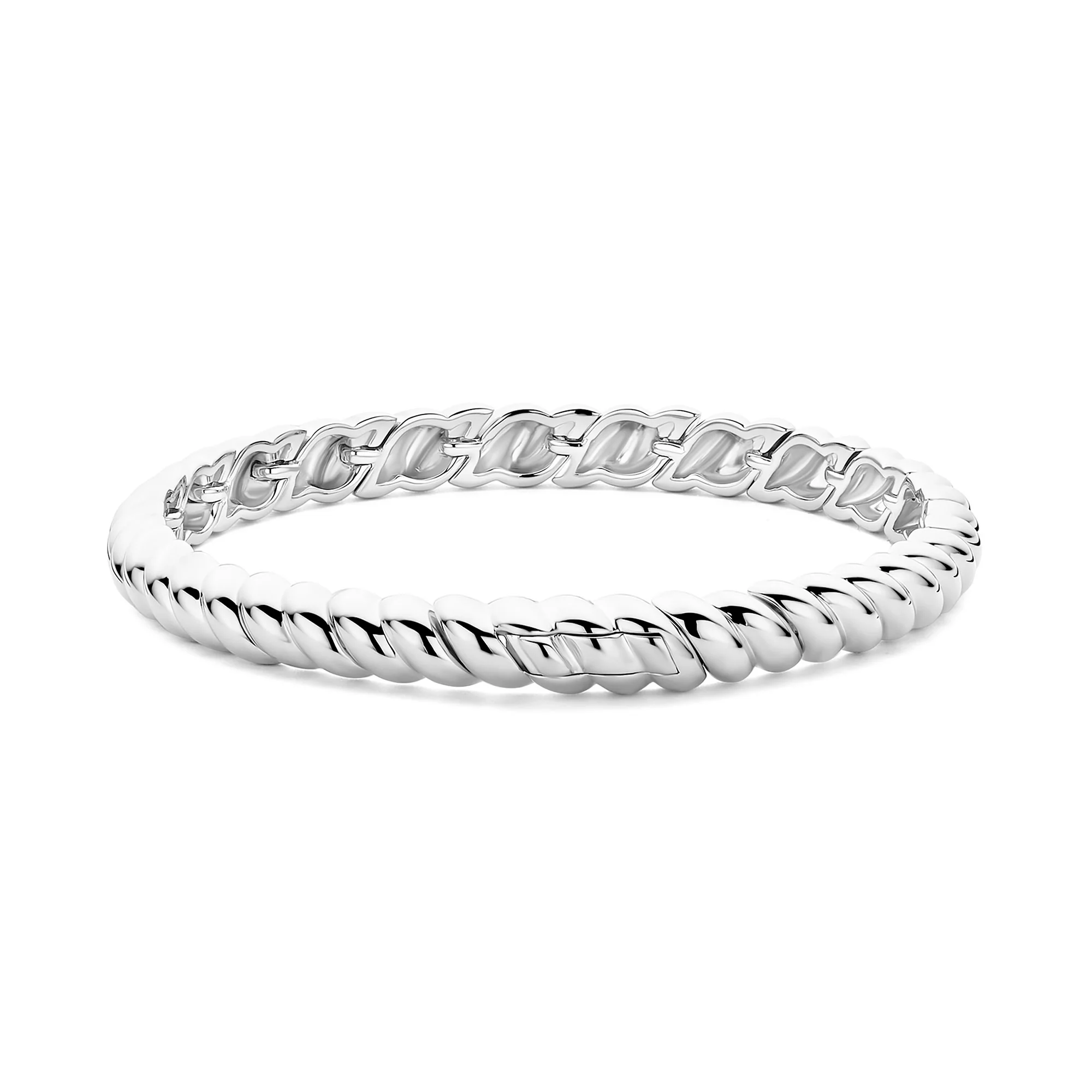 Ti Sento Vintage Ribbed Bangle 23095SI - Image 2