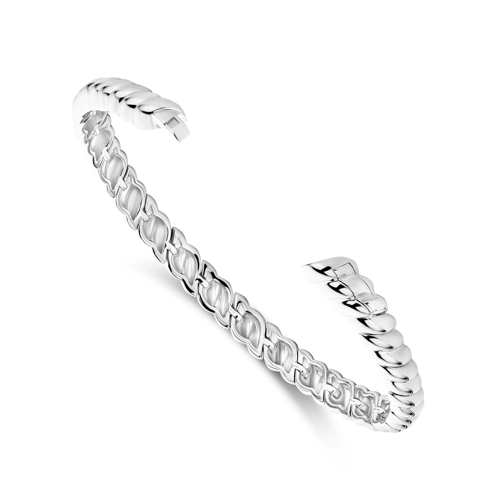 Ti Sento Vintage Ribbed Bangle 23095SI - Image 3