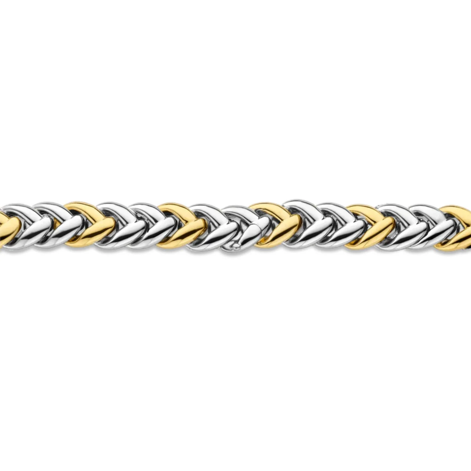 Ti Sento Yellow Gold Plaited Braided CZ Necket 3989ZY/42 - Image 2
