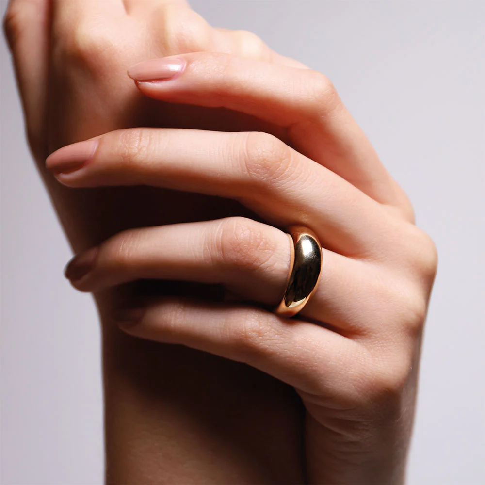 Ti Sento Yellow Gold Plated Band Ring 12172SY - Image 2