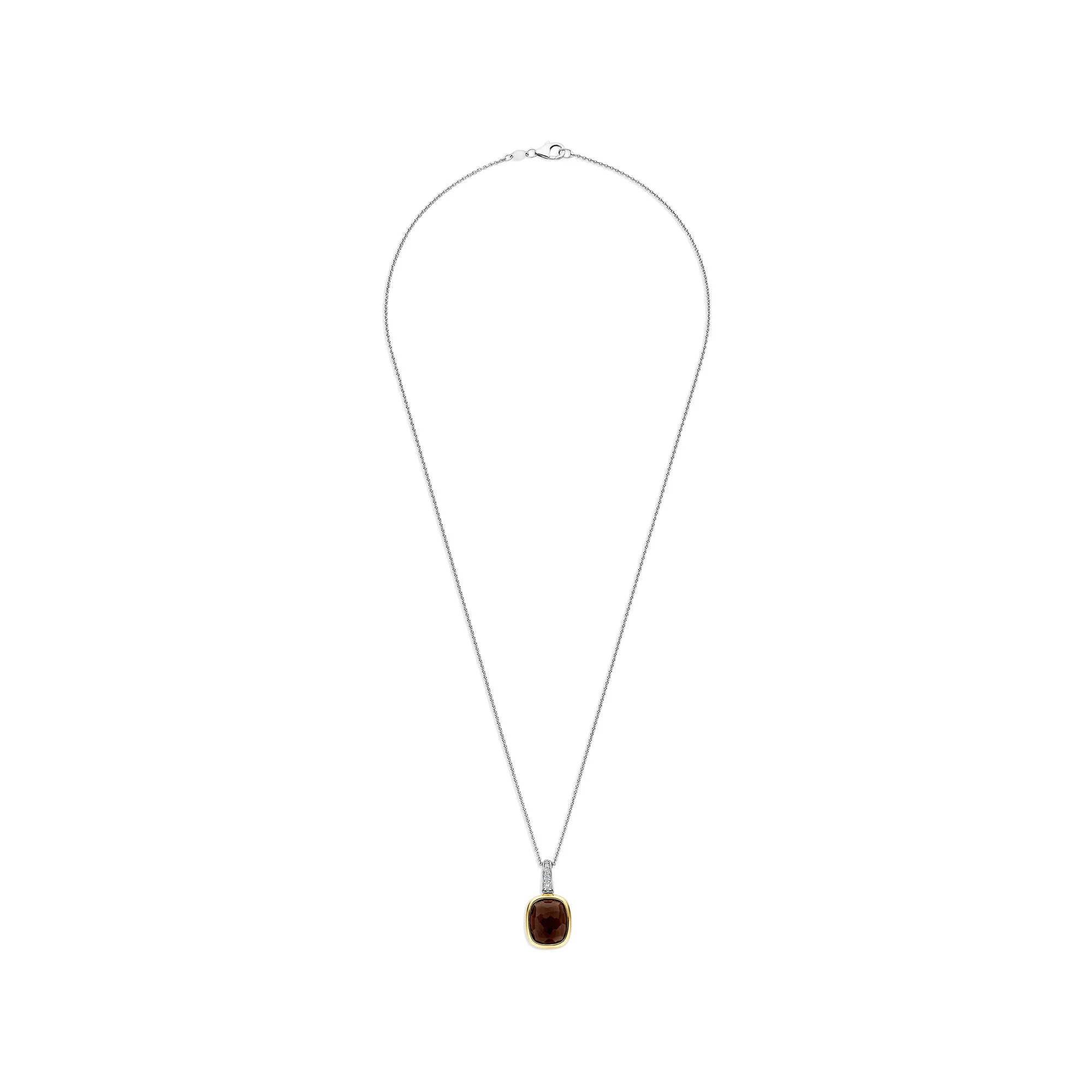 Ti Sento Yellow Gold Plated Brown Crystal and Cubic Zirconia Pendant 6852SQ - Image 5