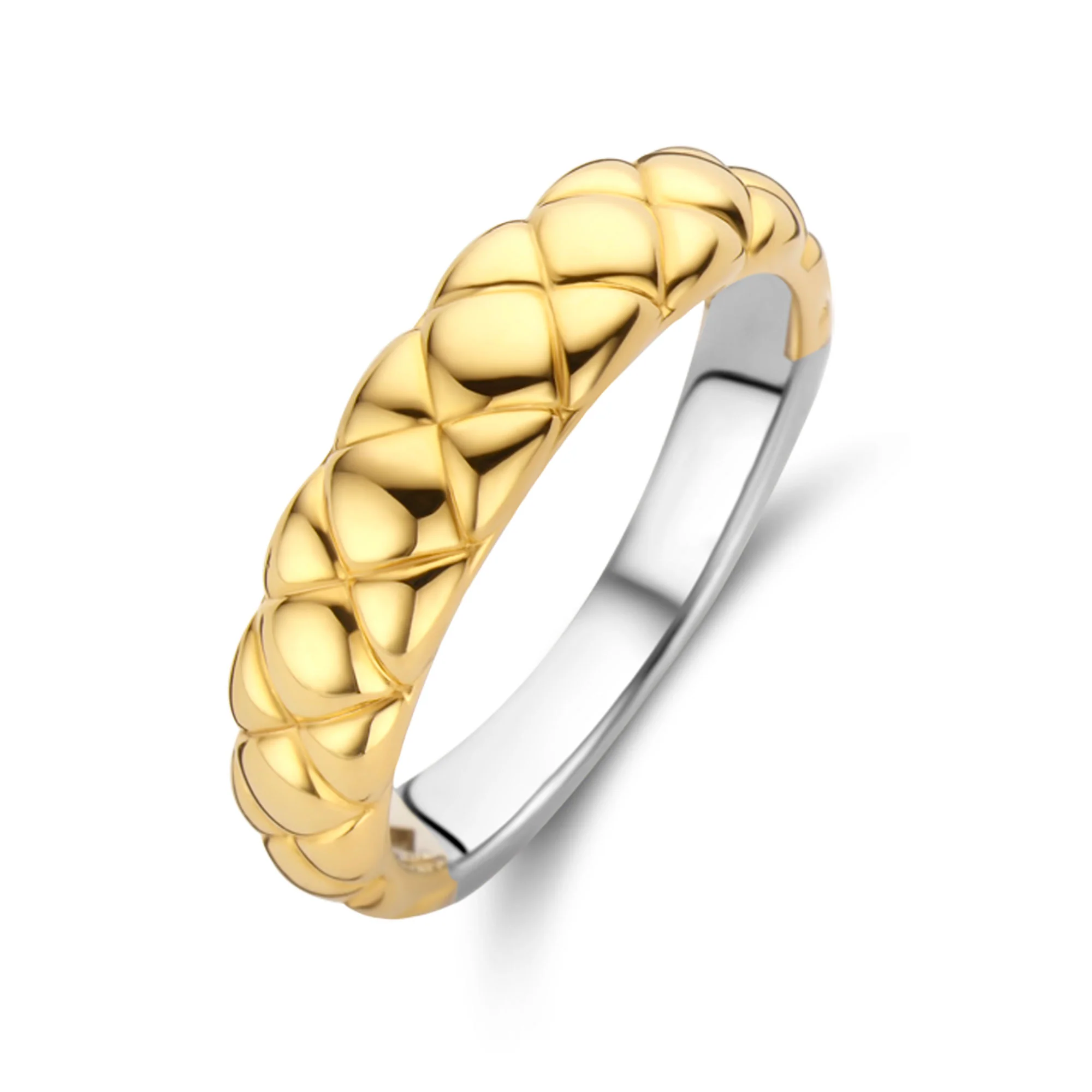 Ti Sento Yellow Gold Plated Clover Patterned Ring 12289SY (56)