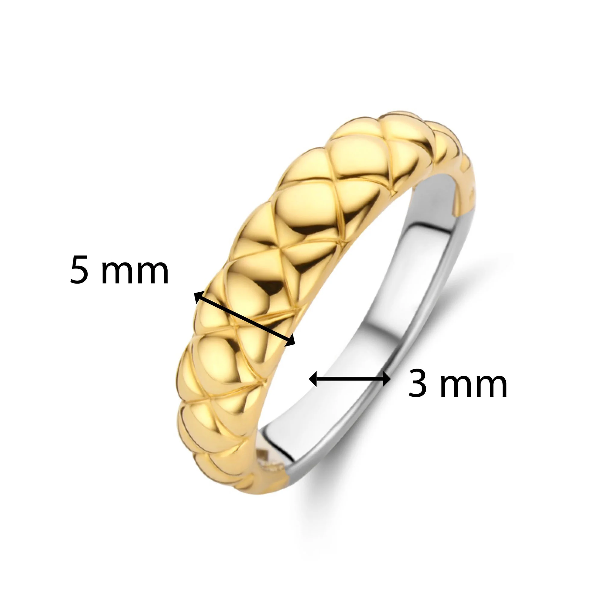 Ti Sento Yellow Gold Plated Clover Patterned Ring 12289SY (56) - Image 4