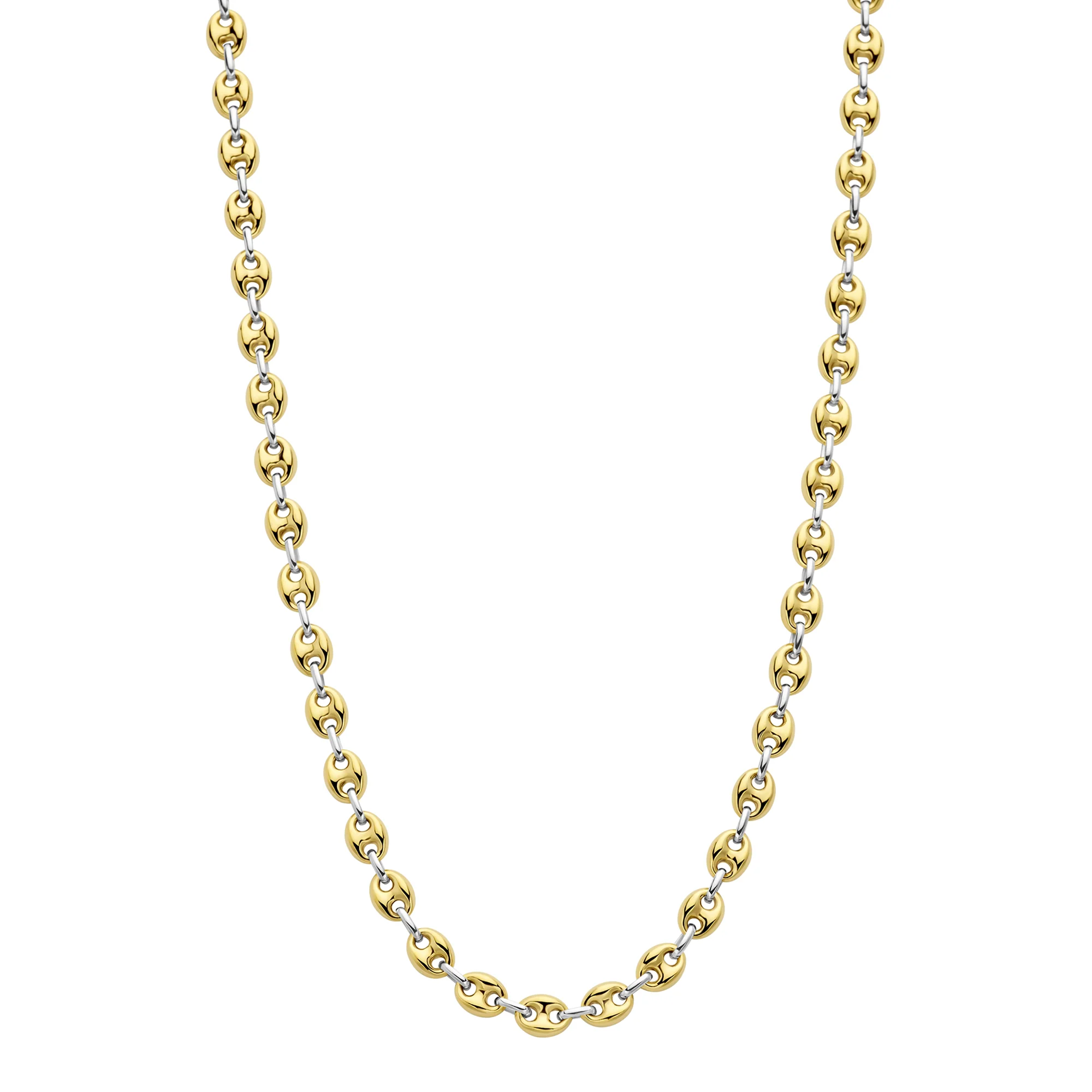 Ti Sento Yellow Gold Plated Coffee Bean Link Necklace 34067SY