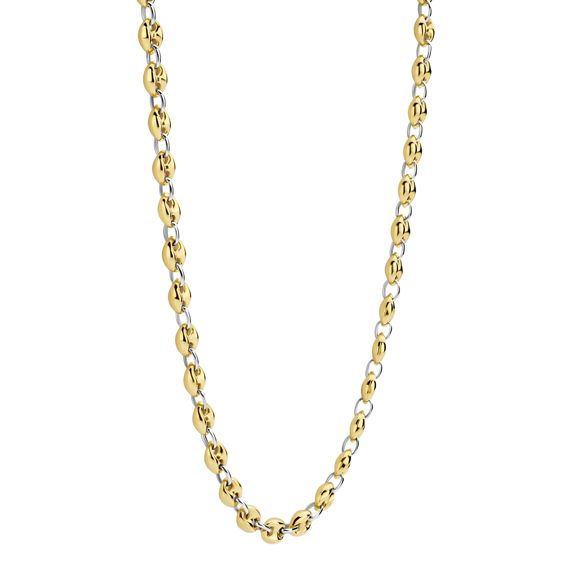 Ti Sento Yellow Gold Plated Coffee Bean Link Necklace 34067SY - Image 2