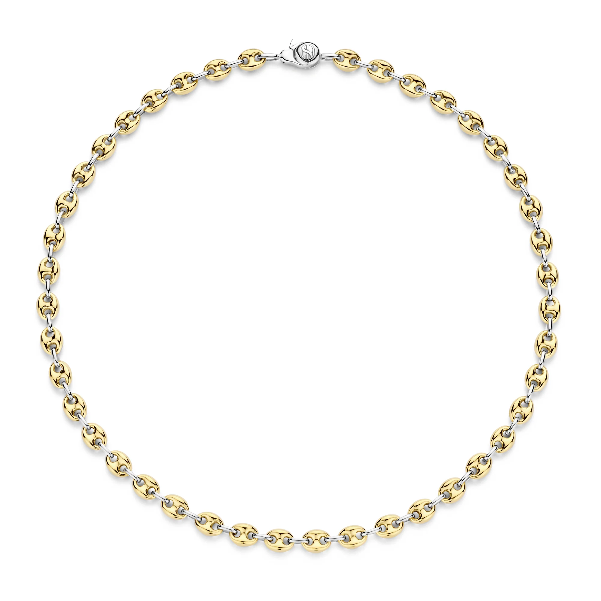 Ti Sento Yellow Gold Plated Coffee Bean Link Necklace 34067SY - Image 3