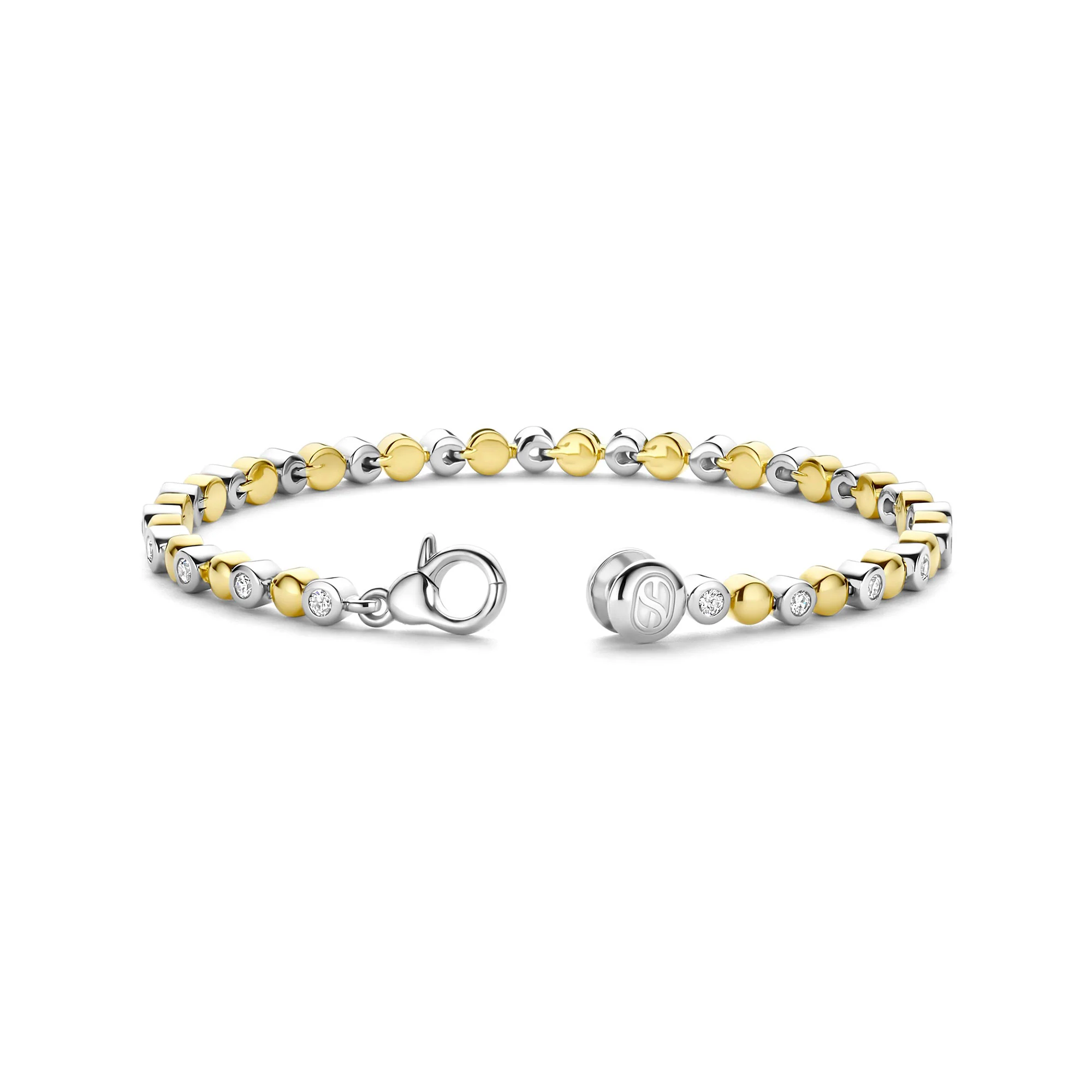 Ti Sento Yellow Gold Plated Cubic Zirconia Bubble Bracelet 23066ZY - Image 3