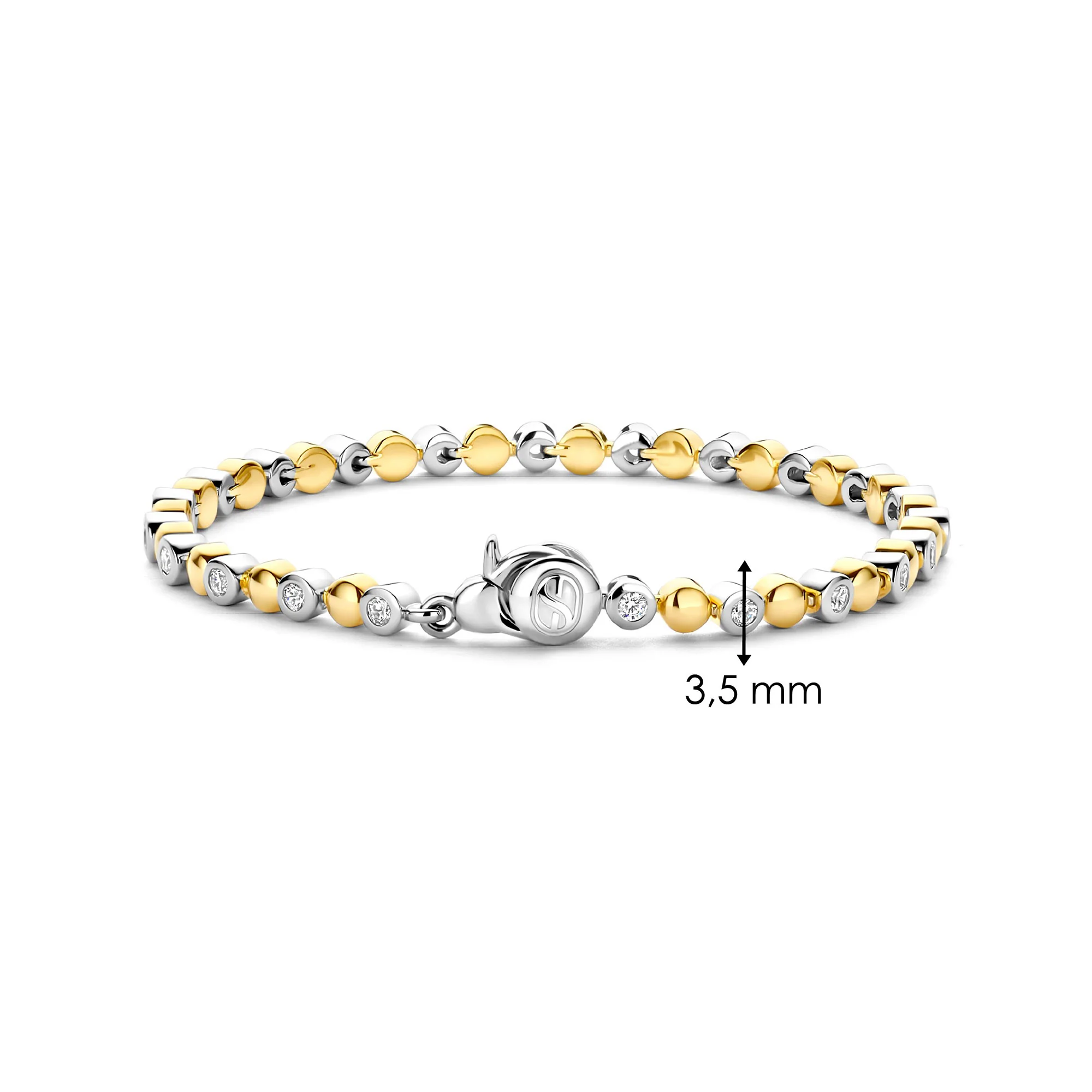 Ti Sento Yellow Gold Plated Cubic Zirconia Bubble Bracelet 23066ZY - Image 4