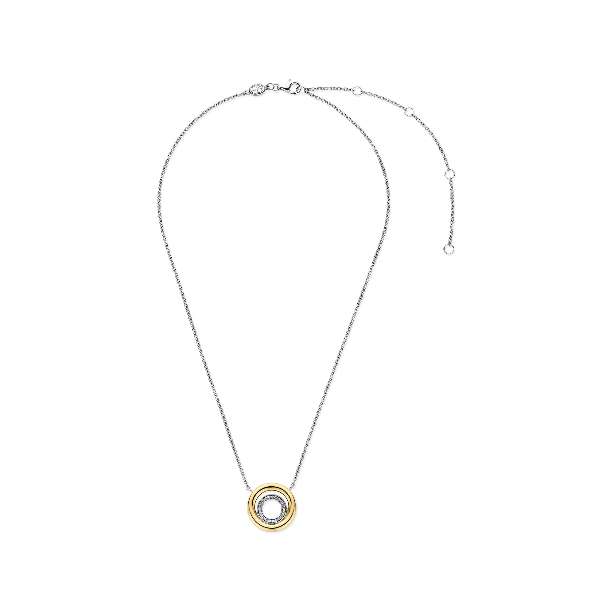Ti Sento Yellow Gold Plated Cubic Zirconia Circle Necklace 34105ZY - Image 4