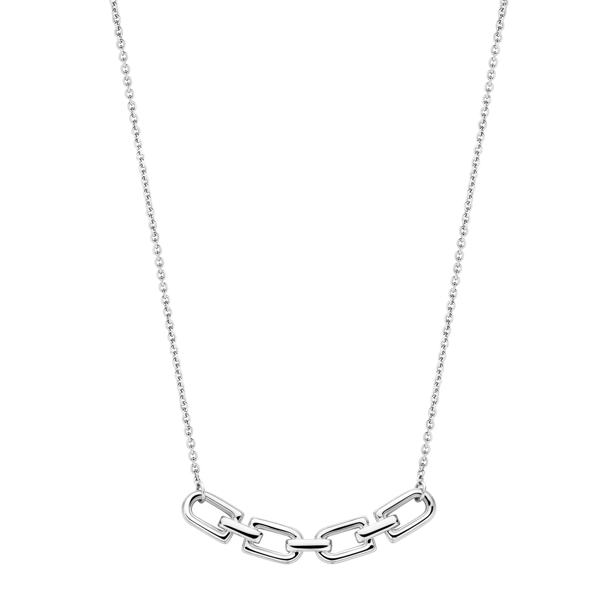 Ti Sento Yellow Gold Plated Cubic Zirconia D-Link Necklace 34044ZY - Image 3