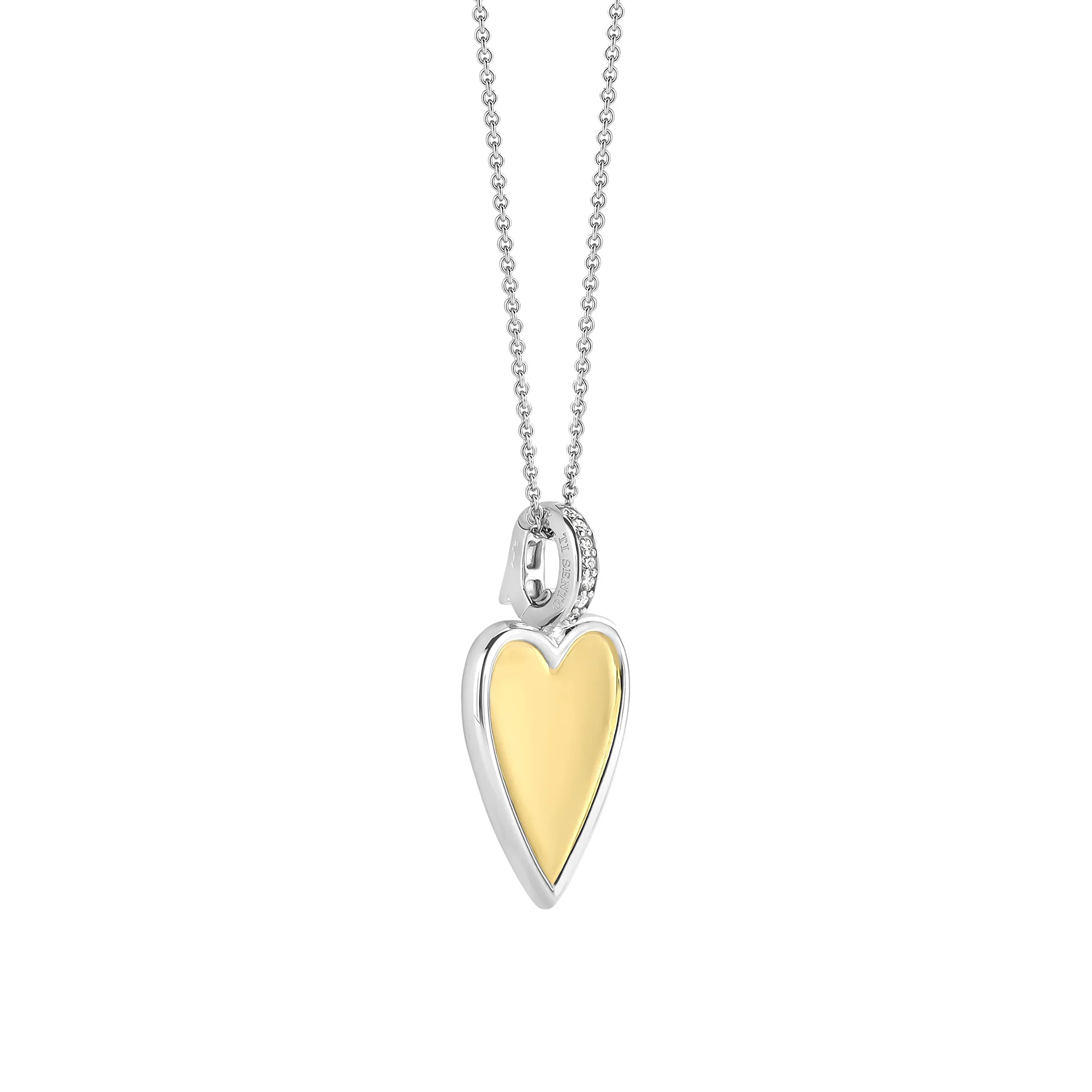 Ti Sento Yellow Gold Plated Cubic Zirconia Heart Pendant 6842ZY - Image 2