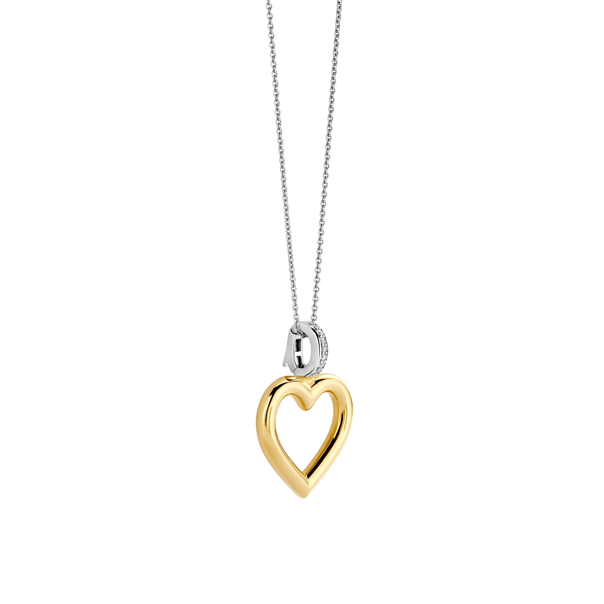 Ti Sento Yellow Gold Plated Cubic Zirconia Heart Pendant 6858ZY - Image 2