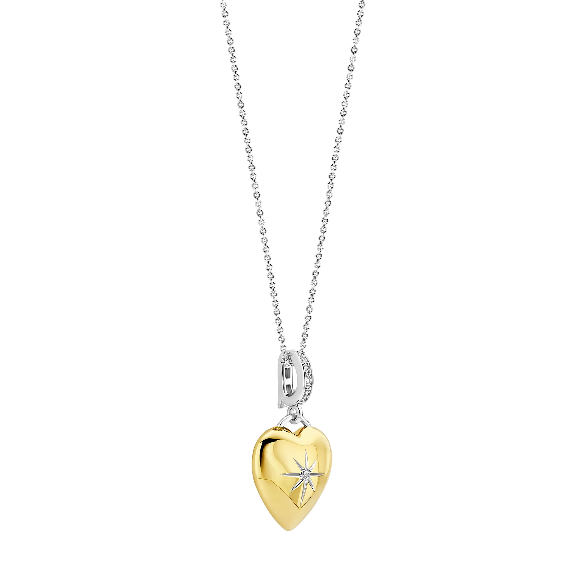 Ti Sento Yellow Gold Plated Cubic Zirconia Heart Pendant 6862ZY - Image 2