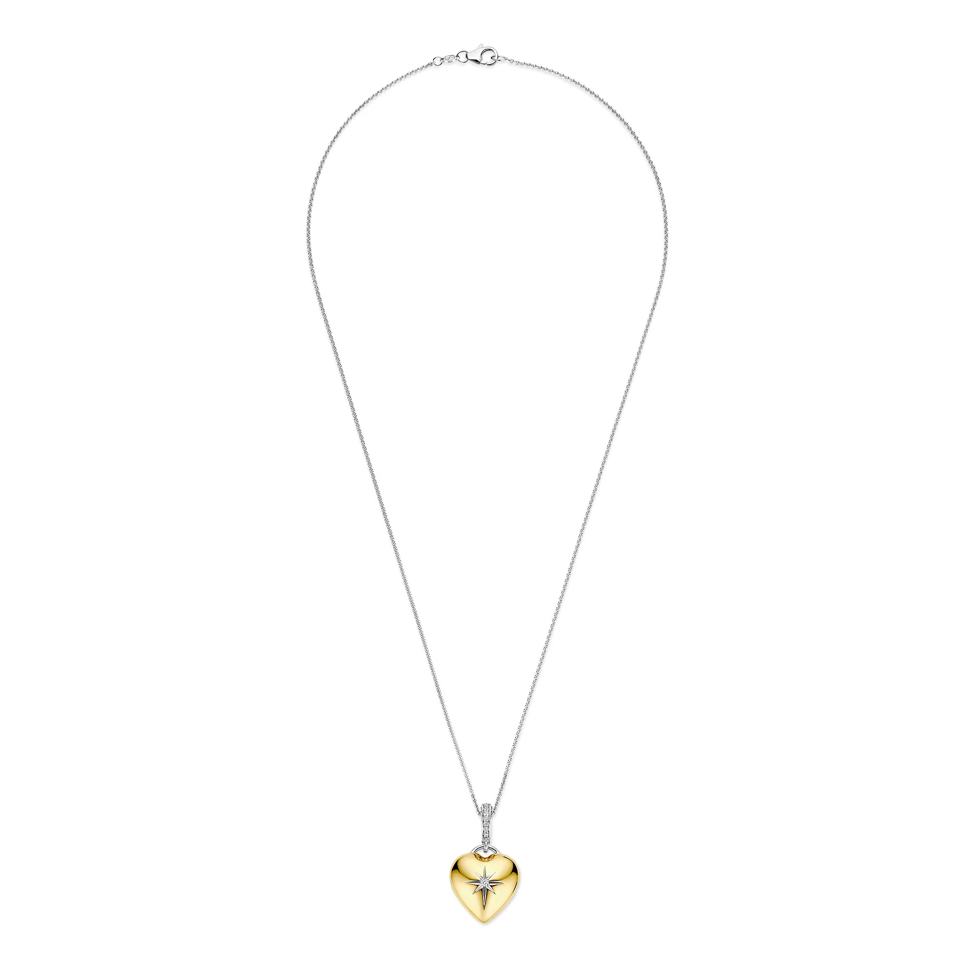 Ti Sento Yellow Gold Plated Cubic Zirconia Heart Pendant 6862ZY - Image 4