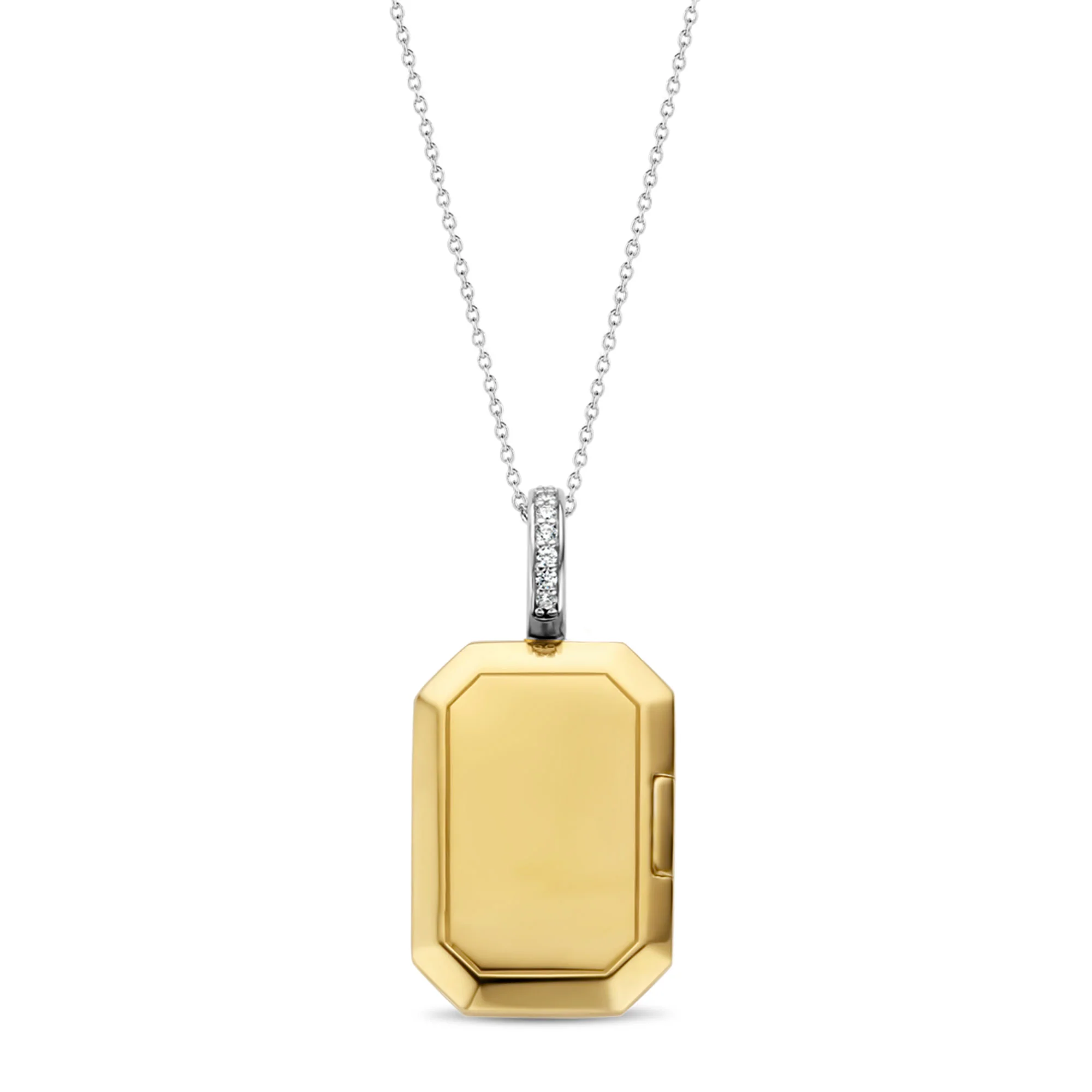 Ti Sento Yellow Gold Plated Cubic Zirconia Locket Pendant 6808ZY