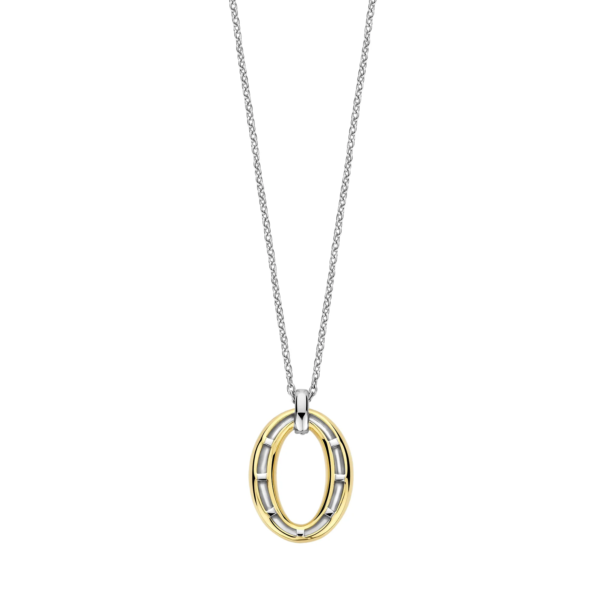 Ti Sento Yellow Gold Plated Cubic Zirconia Oval Necklace 34091ZY - Image 3