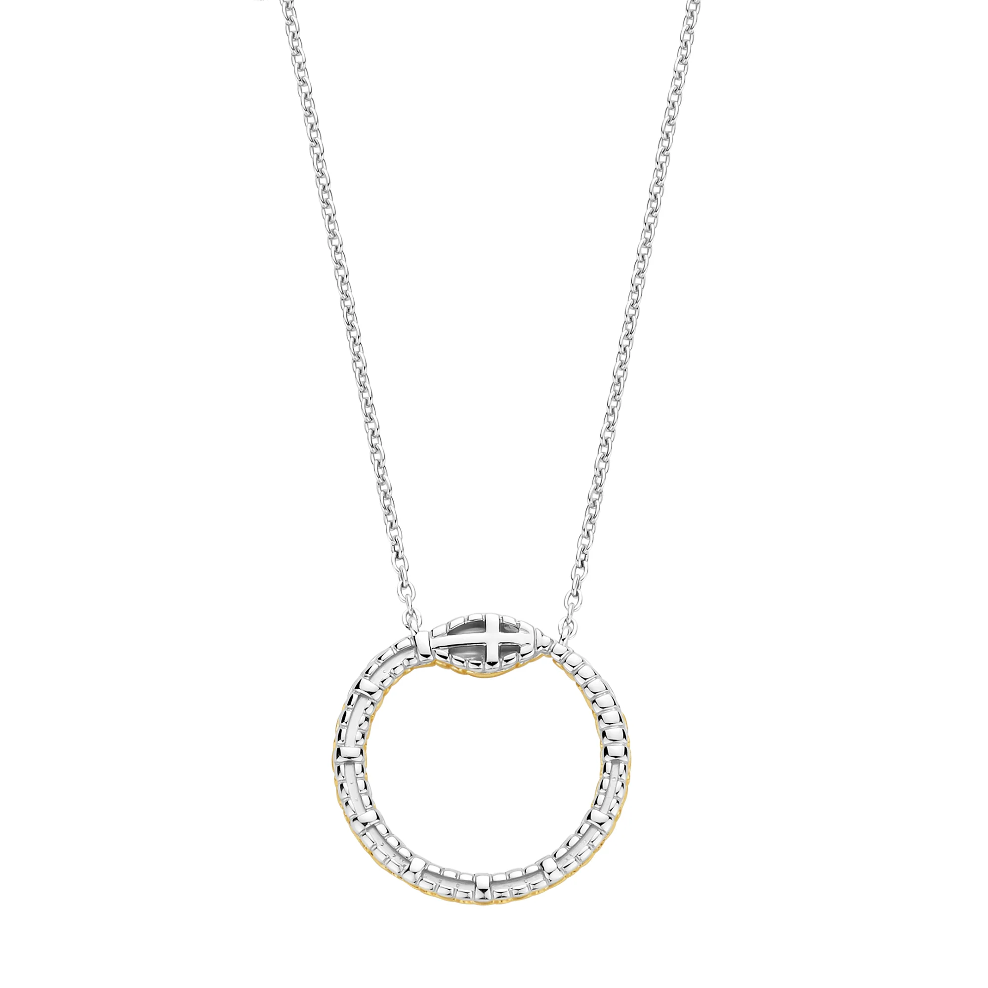 Ti Sento Yellow Gold Plated Cubic Zirconia Serpent Necklace 34071SY - Image 3