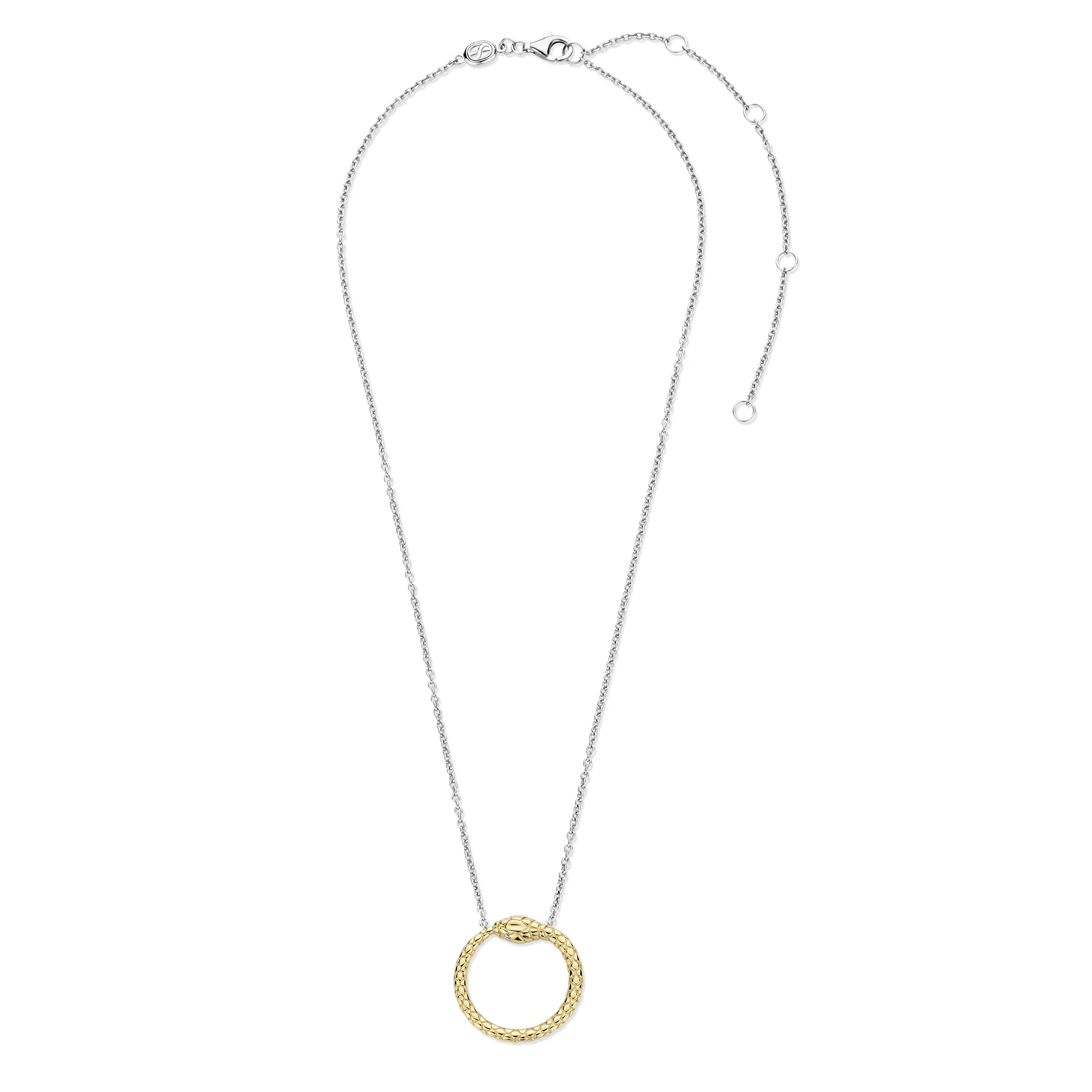 Ti Sento Yellow Gold Plated Cubic Zirconia Serpent Necklace 34071SY - Image 4